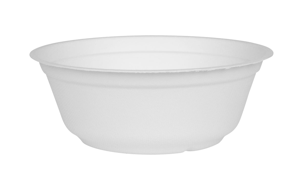FURBER Schale Ø 17.5 cm tief weiss Ø 17.5 cm, 850ml, 50 Stück, Zuckerrohr