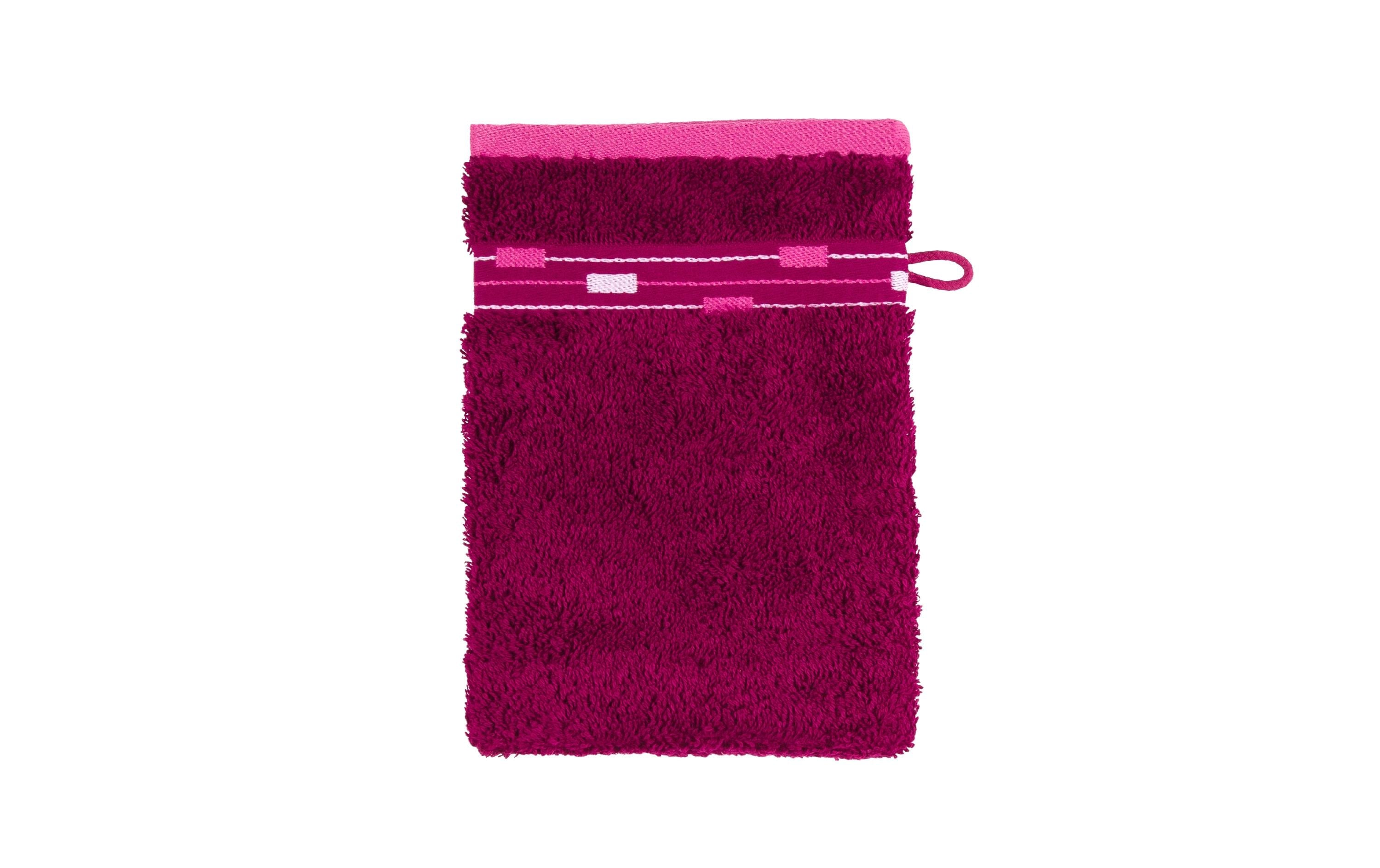 Frottana Waschhandschuh Magic 15x20cm, 100% Baumwolle, Berry