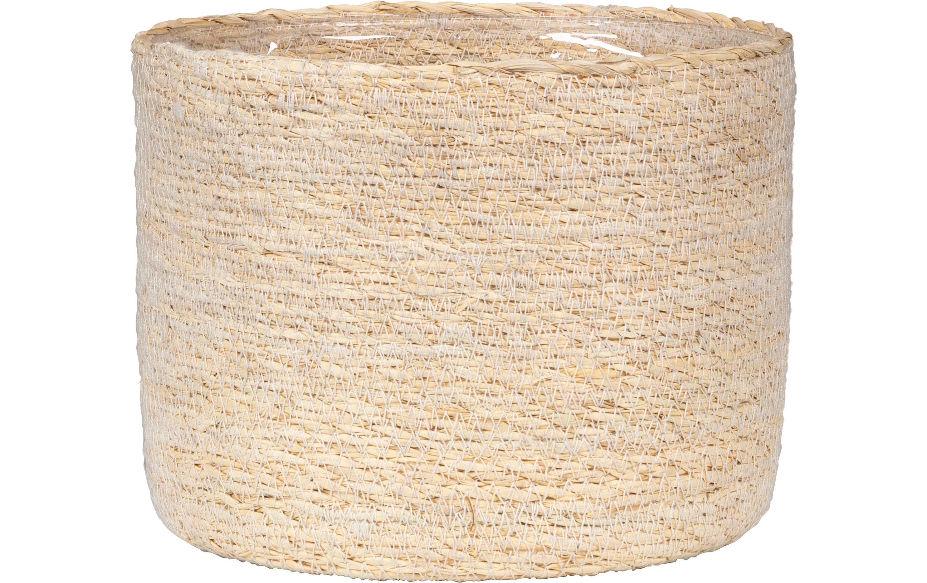 Scheurich Übertopf Korb Seegras, Nature Plastikeinsatz, 19x16  cm (DxH), 4.37 L