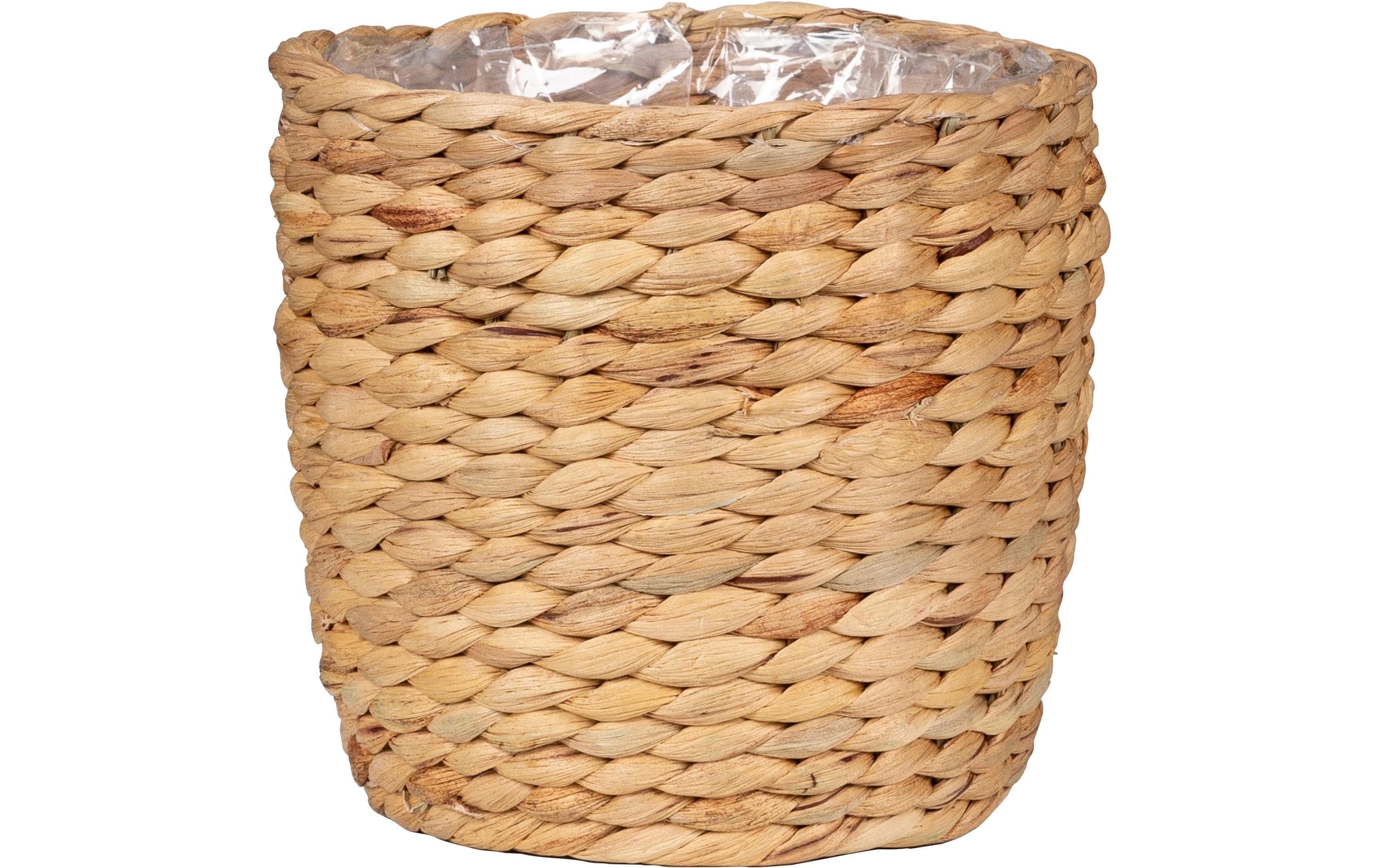 Scheurich Übertopf Korb Wasserhyazinthe Plastikeinsatz, 20x16 cm (DxH), 4.37 L