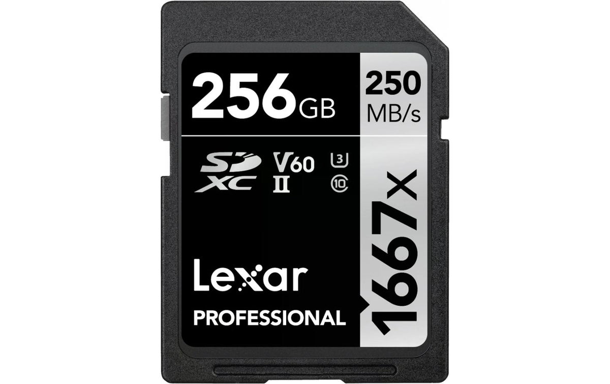Lexar Professional SDXC 1667x UHS-II 256GB Lesen 250 MB/s, Schreiben 120 MB/s