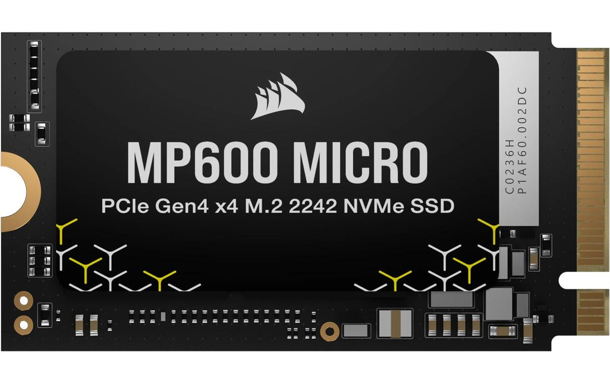 SSD Corsair 2TB MP600 Micro, M.2 2242, TLC NVMe 1.4, PCIe Gen. 4 x4, l./sch. 7000/6200