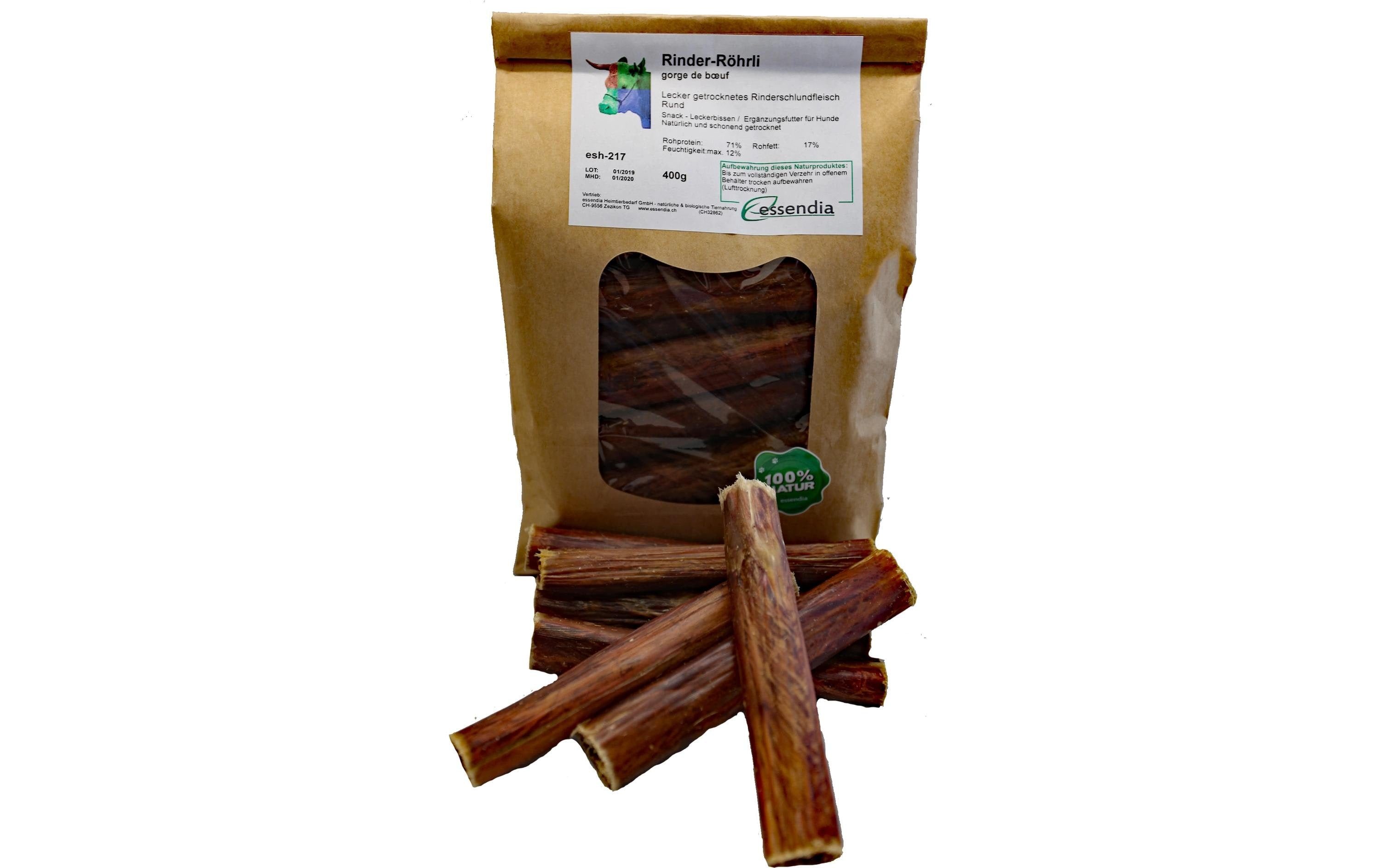 Essendia Rinderröhrli rund glatt 400g Schlundfleisch