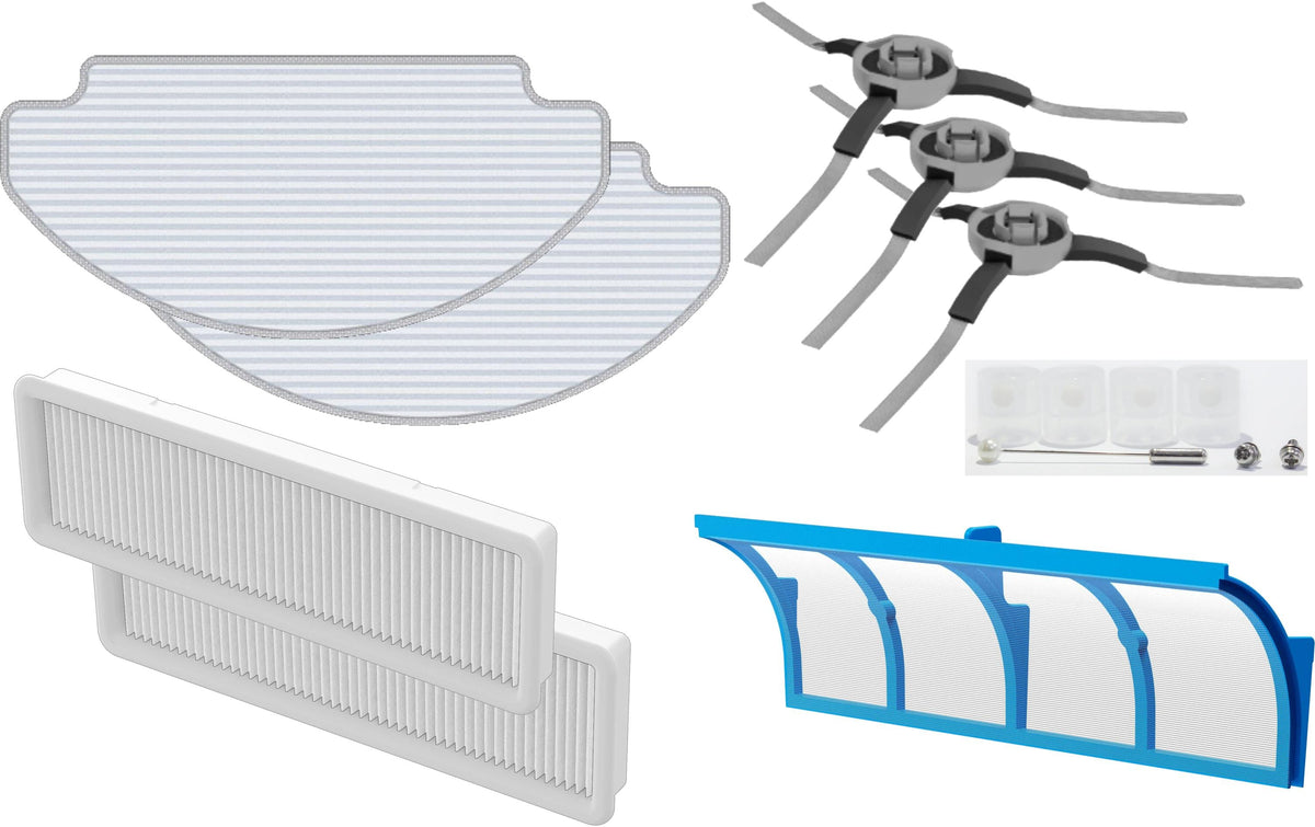 HH HOBOT D8 FILTER SET 2 Pads, 2 Filter, 3 Bürsten, 1 Compacter