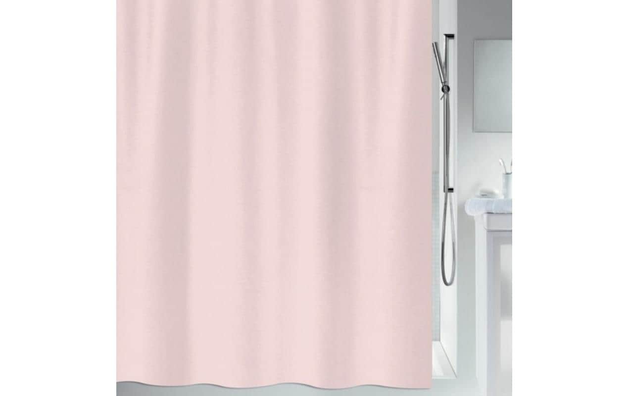 spirella PRIMO Duschvorhang, Rosa Polyester, 120x200 cm (BxH), waschbar 40 °C