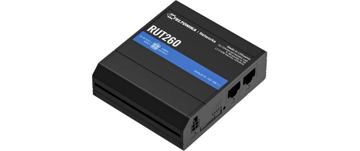 Teltonika RUT260 LTE Industrierouter Cat.6 LTE, 2x LAN, WiFi-4, 2 IO-Ports