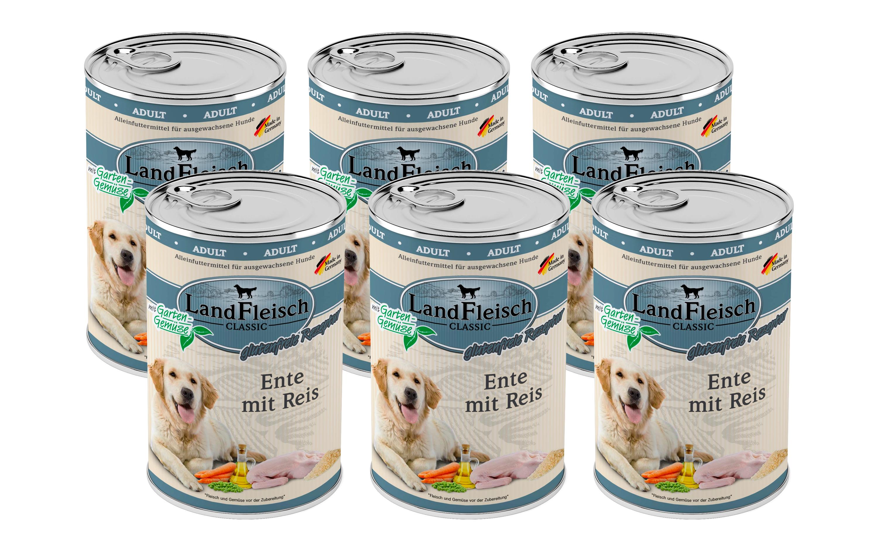 Landfleisch Classic Ente&Reis KIT 6 x 400g