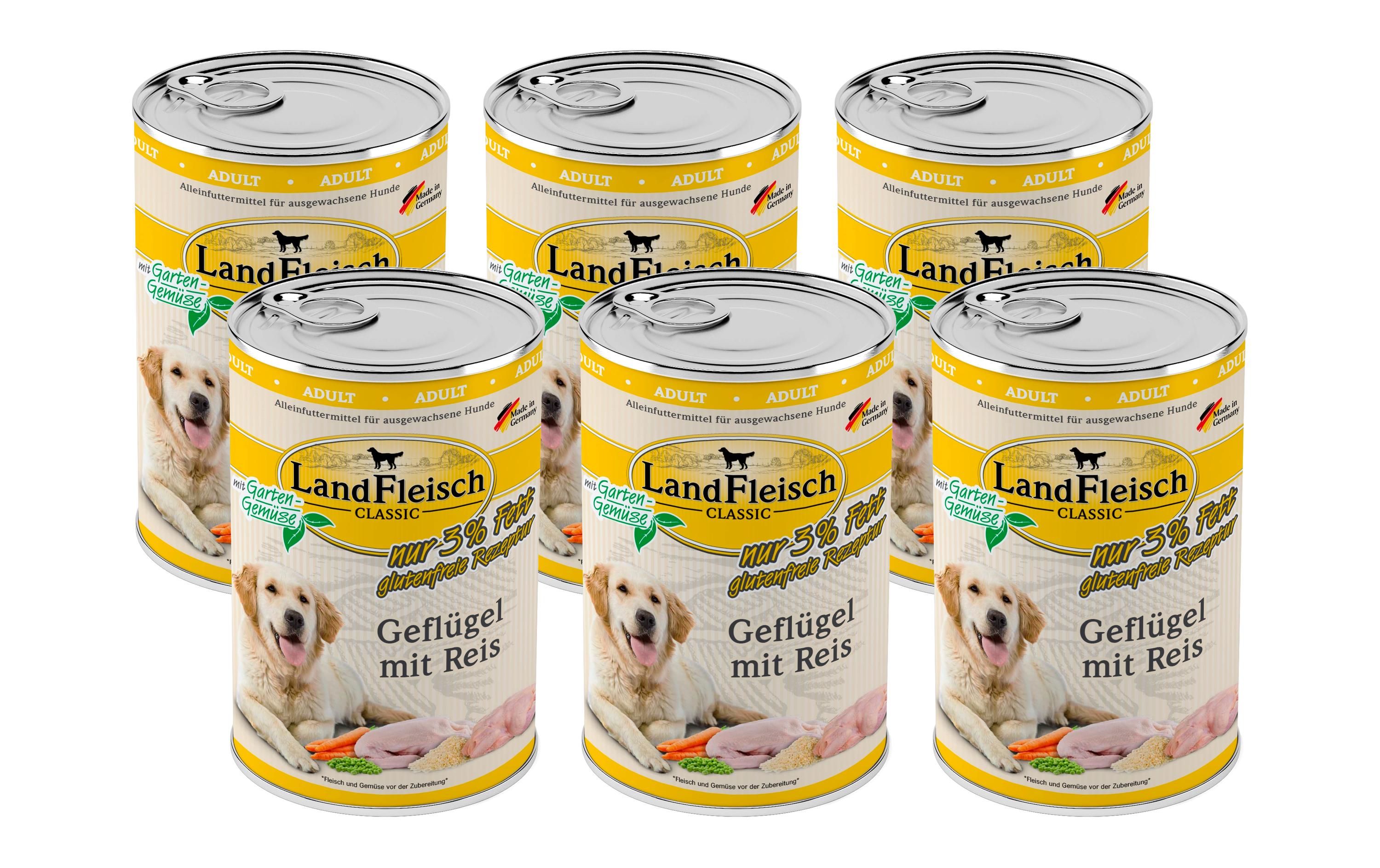 Landfleisch Classic Geflügel&Reis KIT 6 x 400g