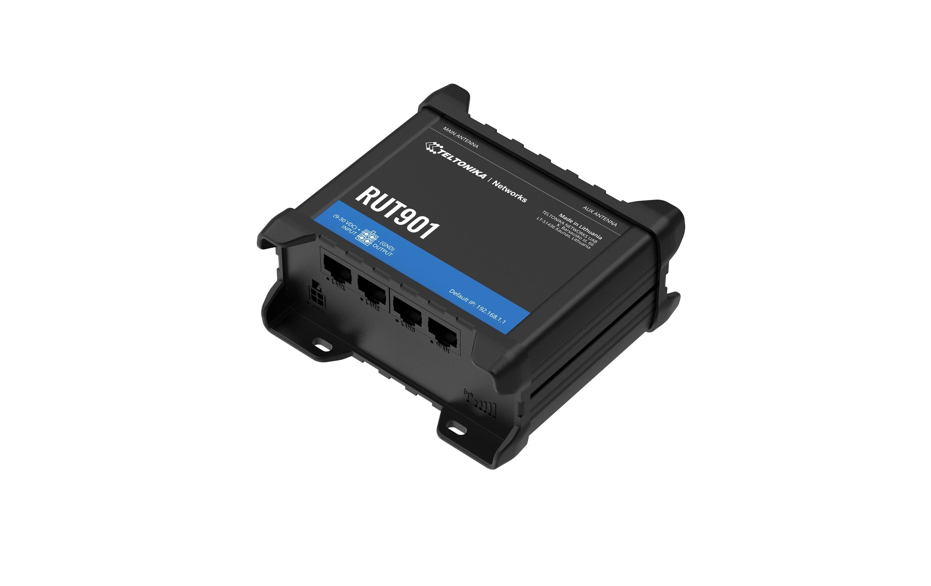 Teltonika RUT901 LTE Industrierouter Cat.4, 4x LAN, WiFi-4, Dual-SIM
