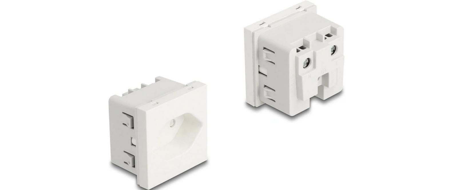Delock Easy 45 Schutzkontakt-Steckdose T13, 45x45mm, weiss