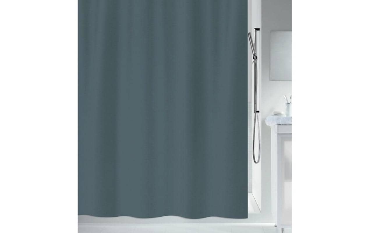 spirella Duschvorhang Primo, Anthrazit 180x180 cm, Polyester, waschbar 40 Grad