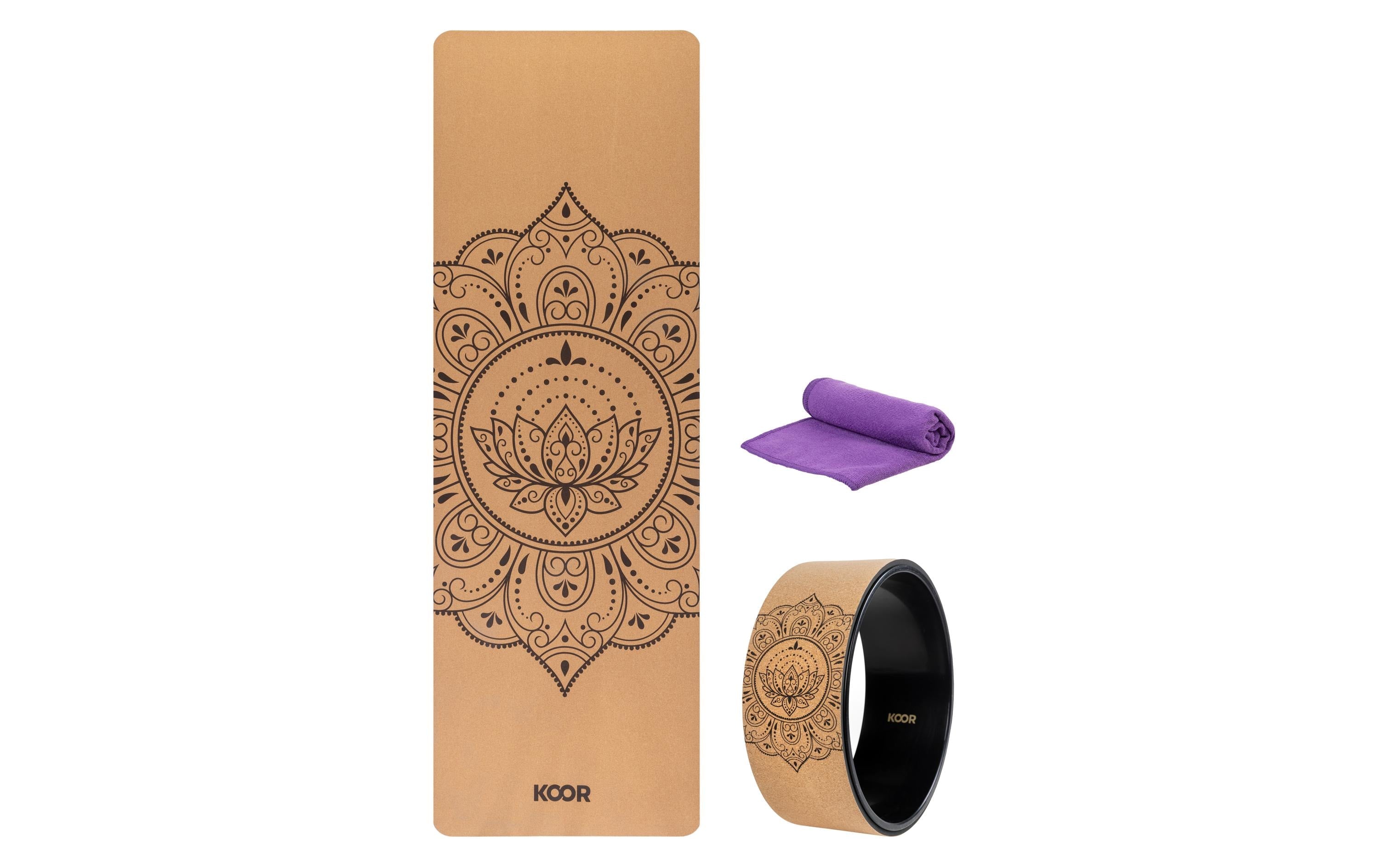 KOOR Yoga Set Matte & Rad kork 1xMatte / 1xRad / 1xTuch