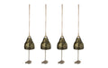 relaxdays Windspiel Feng Shui 4er Set, je ca. 28 x 5 cm