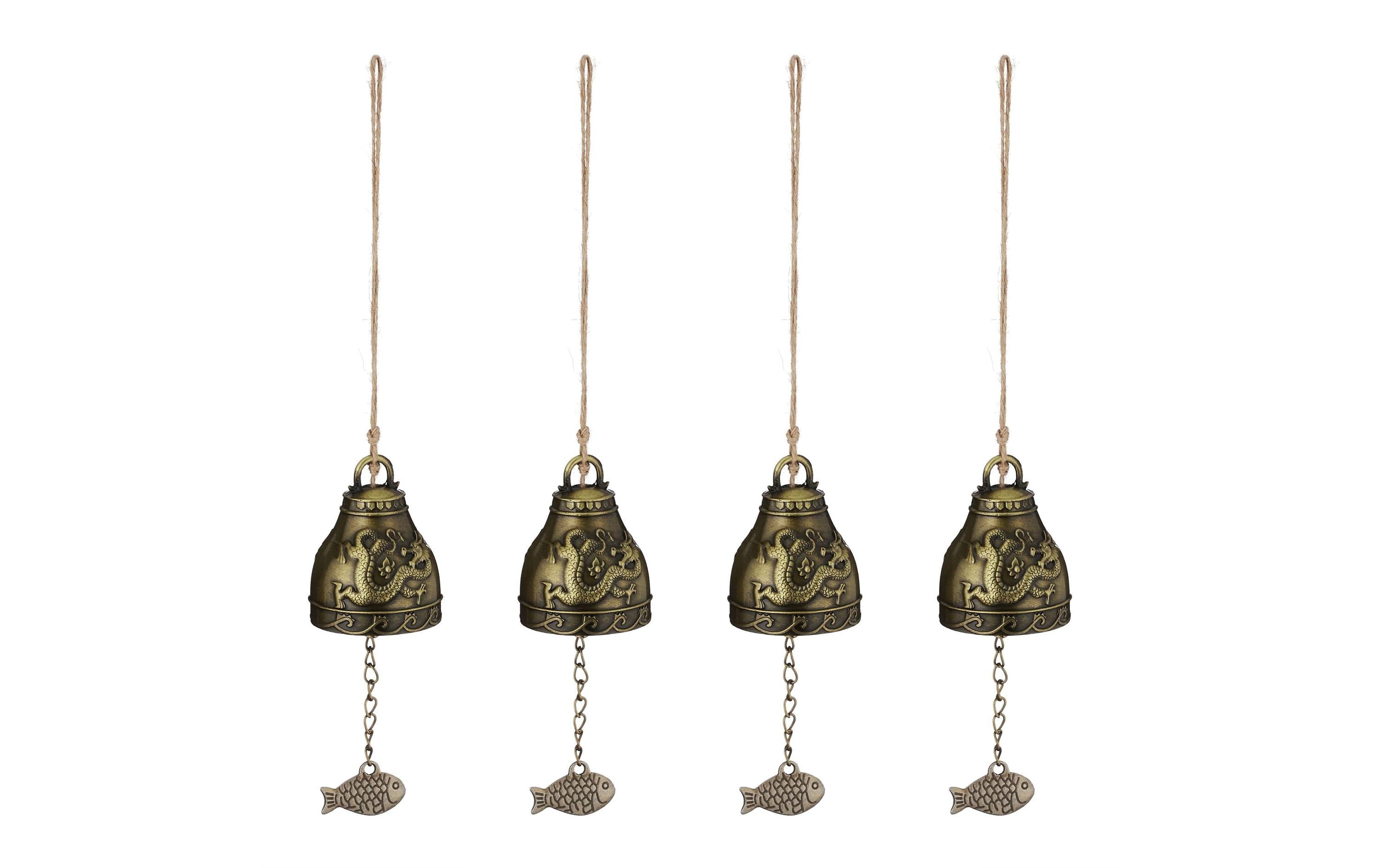 relaxdays Windspiel Feng Shui 4er Set, je ca. 28 x 5 cm