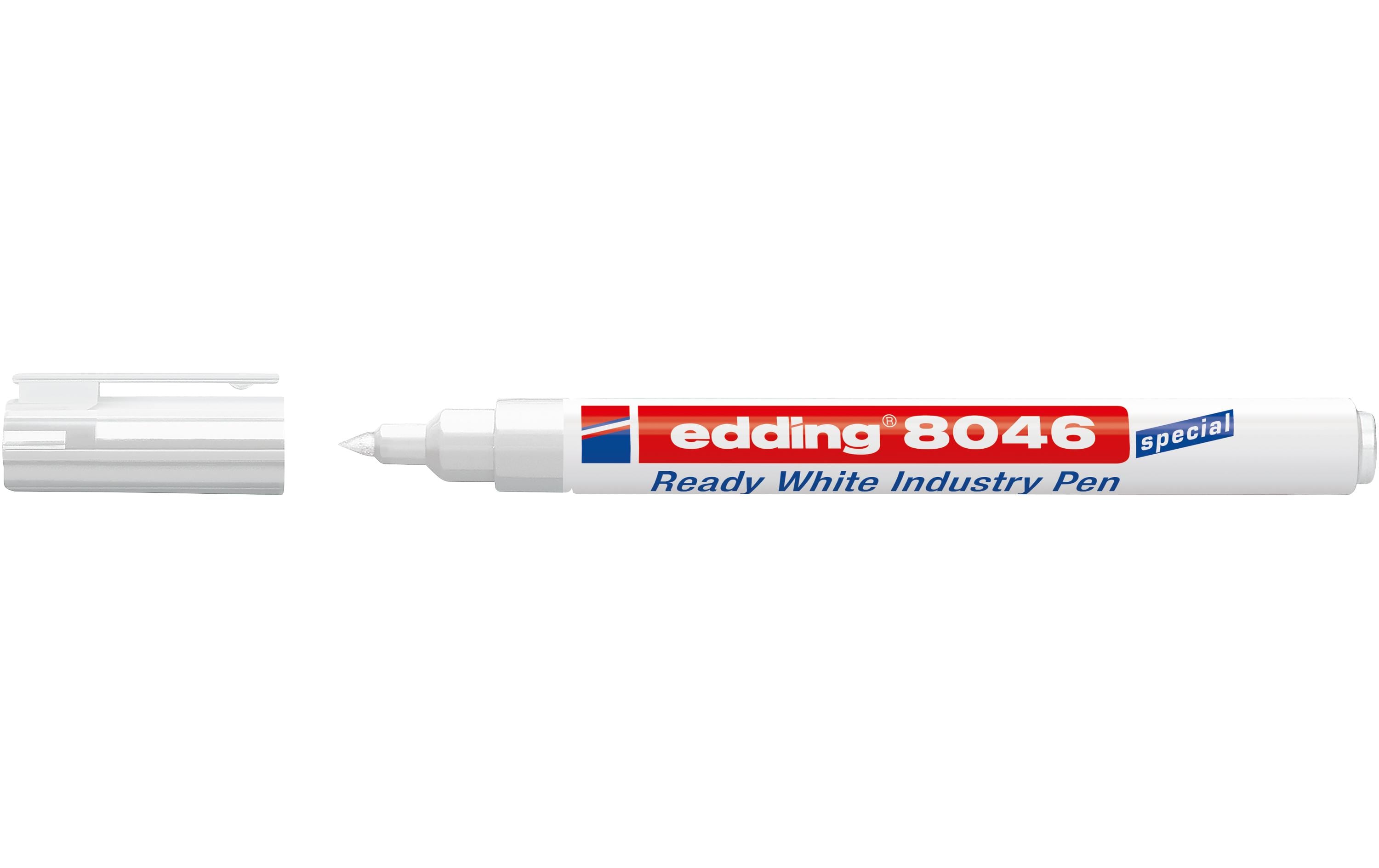 Edding Ready White Industry Pen E-8046 weiss, Strichbreite ca. 1-3 mm