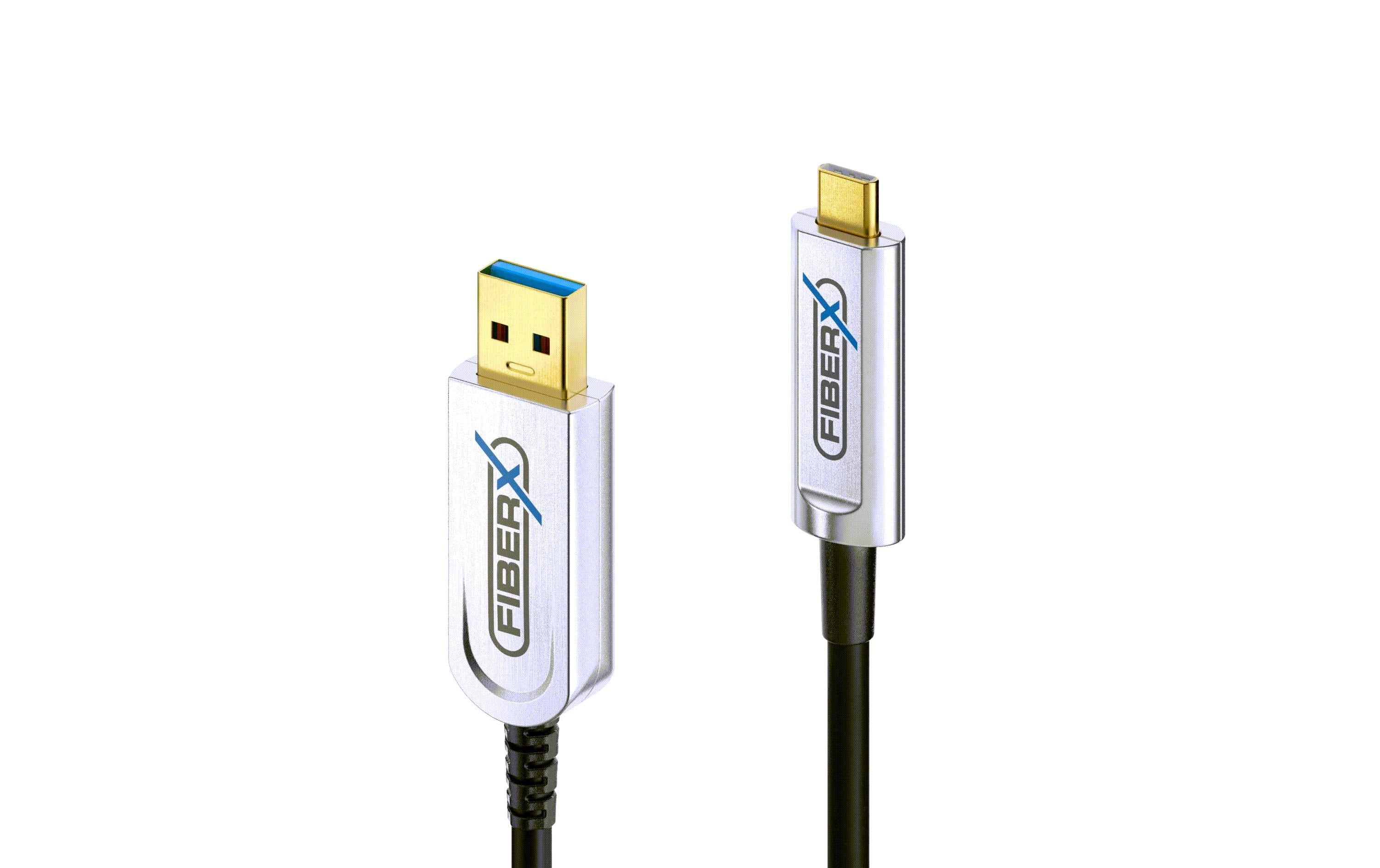 FiberX FX-I630-035 USB3.2 USB-C//USB-A AOC Glasfaserkabel 35m
