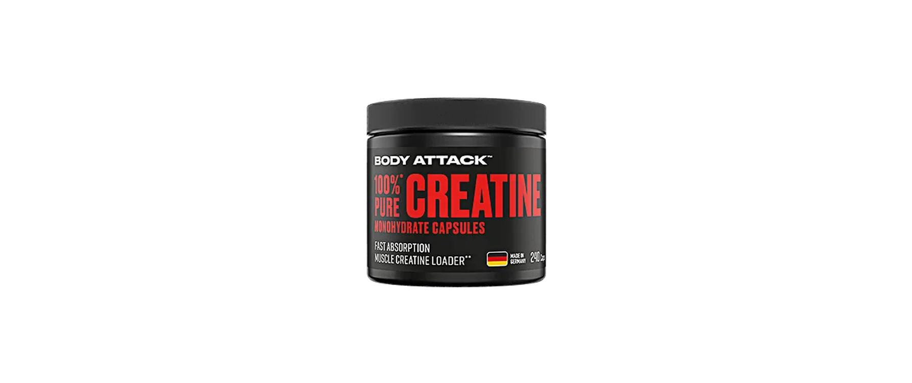Body Attack Pure Creatine (240 Caps) Geschmack: Neutral