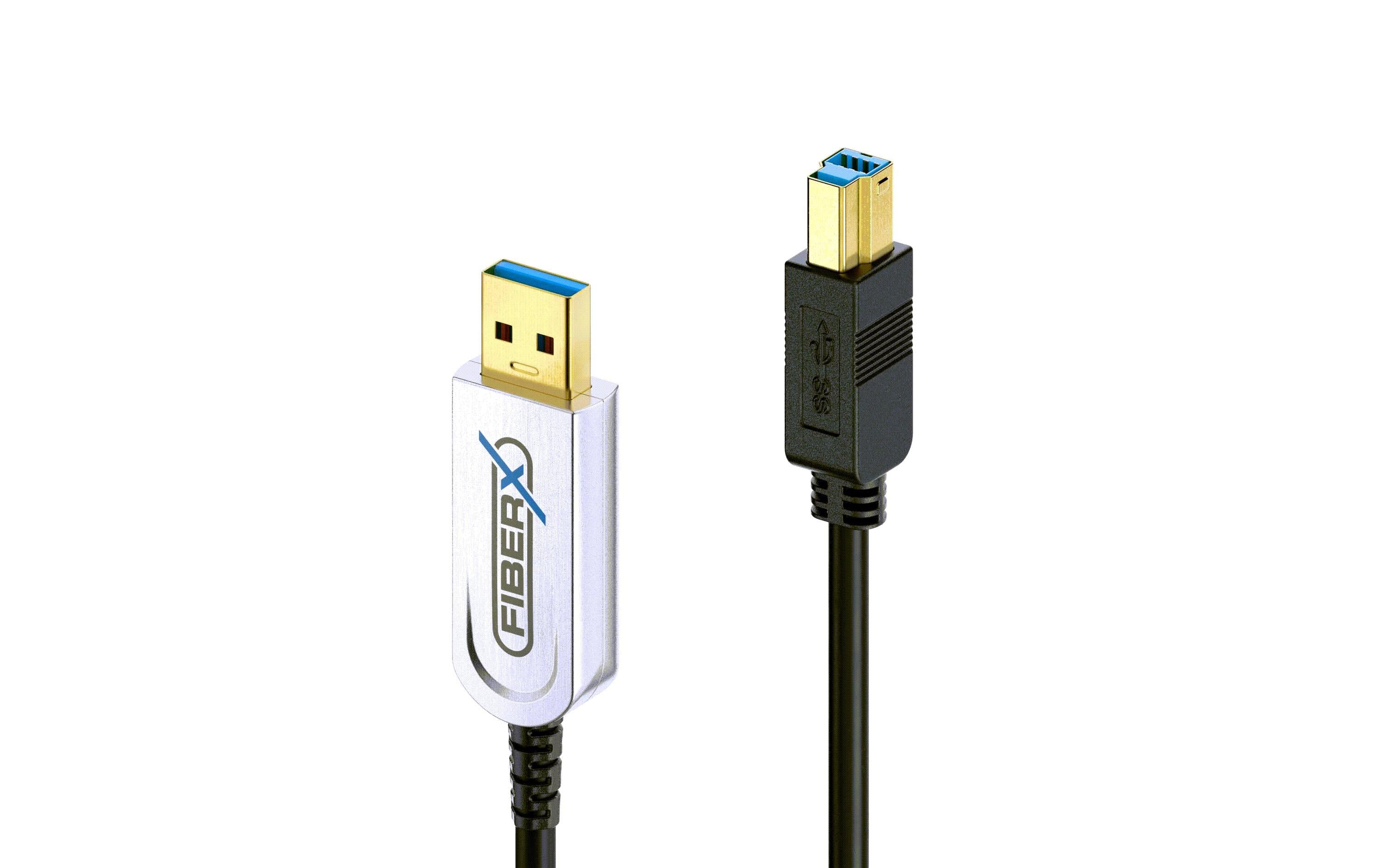 FiberX FX-I645-020 USB 3.1 USB-A/USB-B AOC Glasfaserkabel 20 m