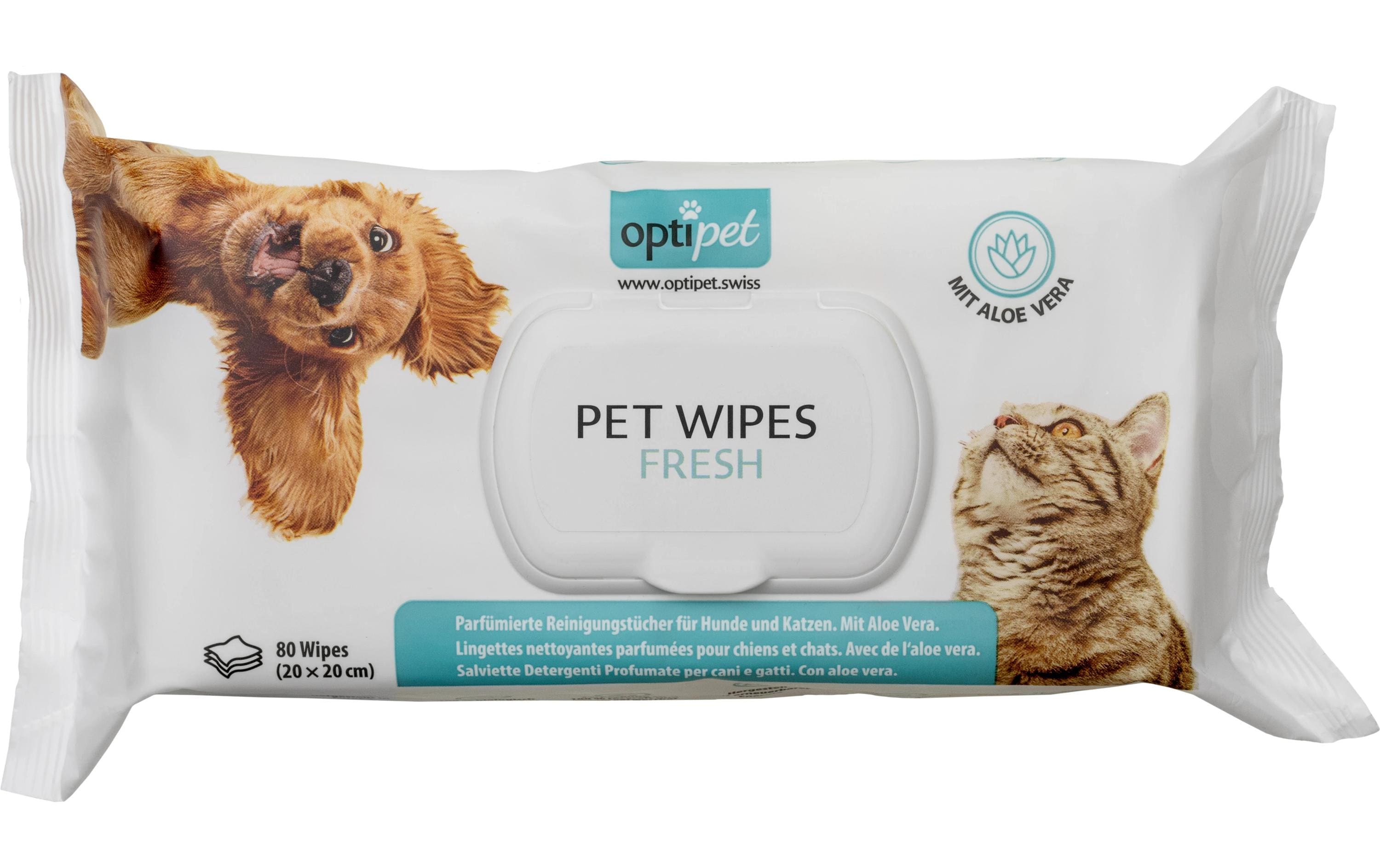 Optipet Pet Wipe parfümierte Reinigungstücher, 80Stk.