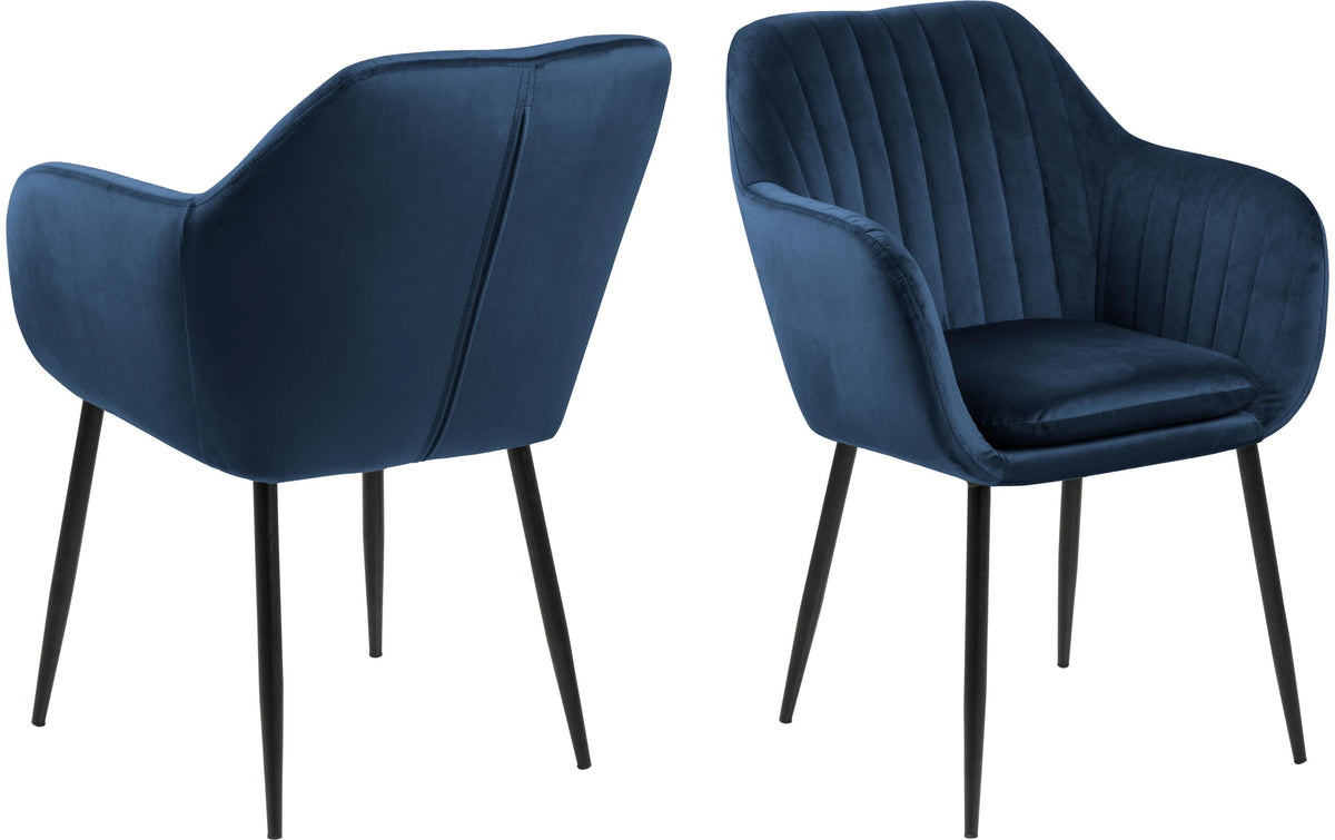 AC Design Esszimmerstuhl Emilia 2 Stahl, 57x61x83 (WXDxH), Dark Blue