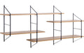 AC Design Wandregal Belfast Stahl/MDF, 191x25,5x79 cm, Braun