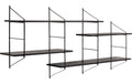 AC Design Wandregal Belfast Stahl/MDF, 191x25,5x79 cm, Schwarz