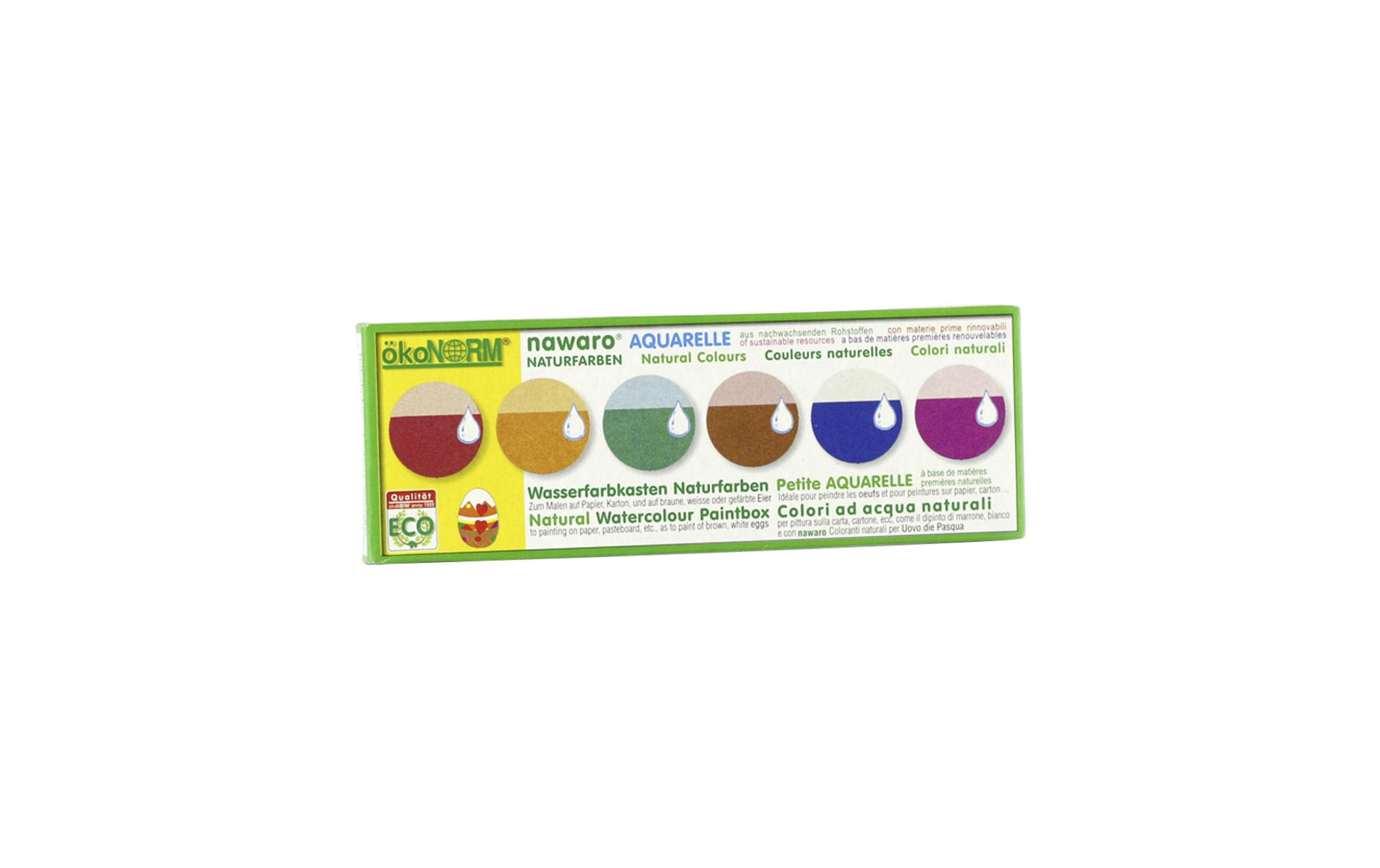 Nawaro Eiermalkasten Naturfarben 6 Farben, inkl. Pinsel
