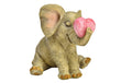 G. Wurm Dekofigur Elefant mit Herz Poly, (B/H/T) 11x9x8cm