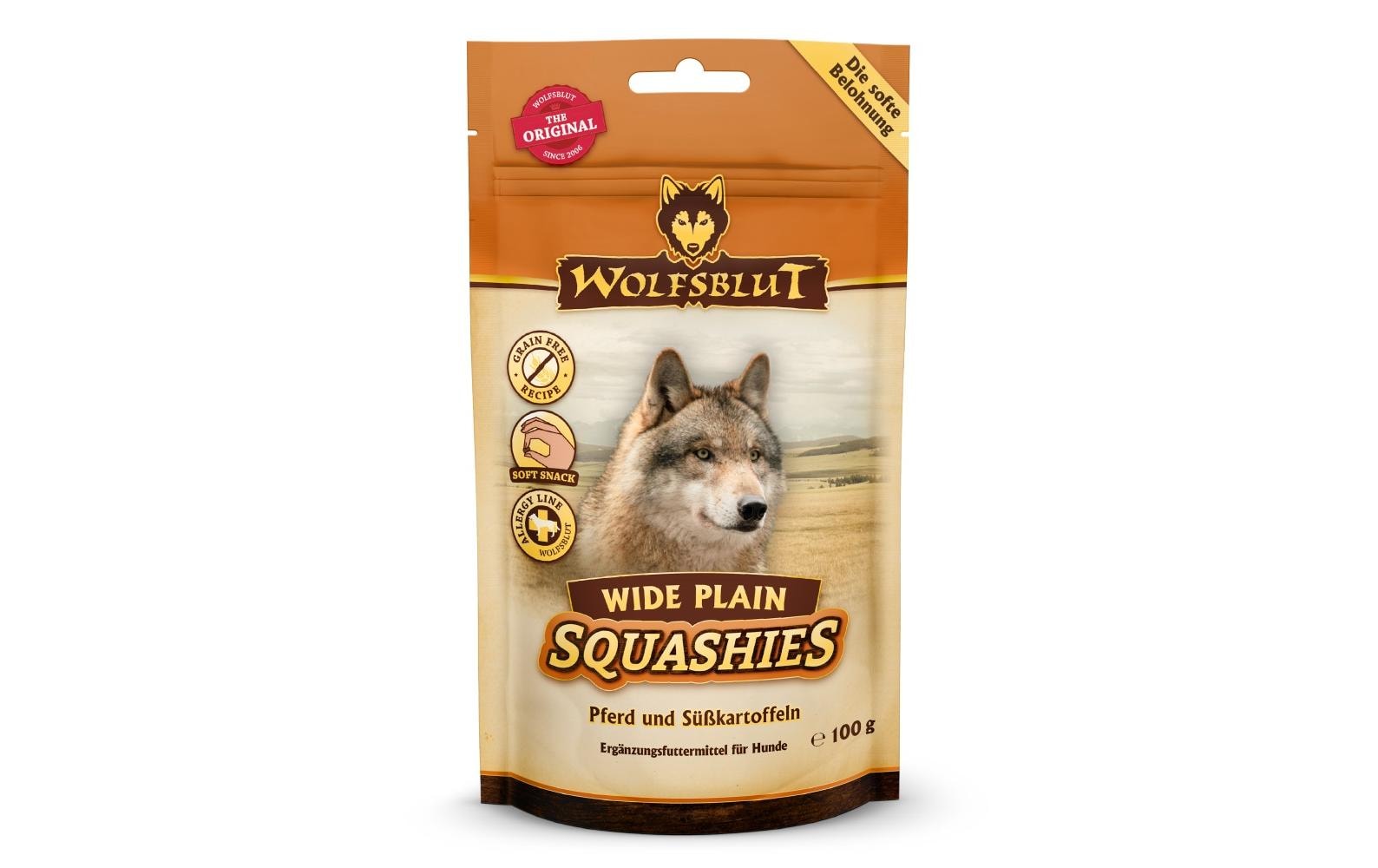 Wolfsblut Dog Squashies Wide Plain Pferd mit Süsskartoffel 100g