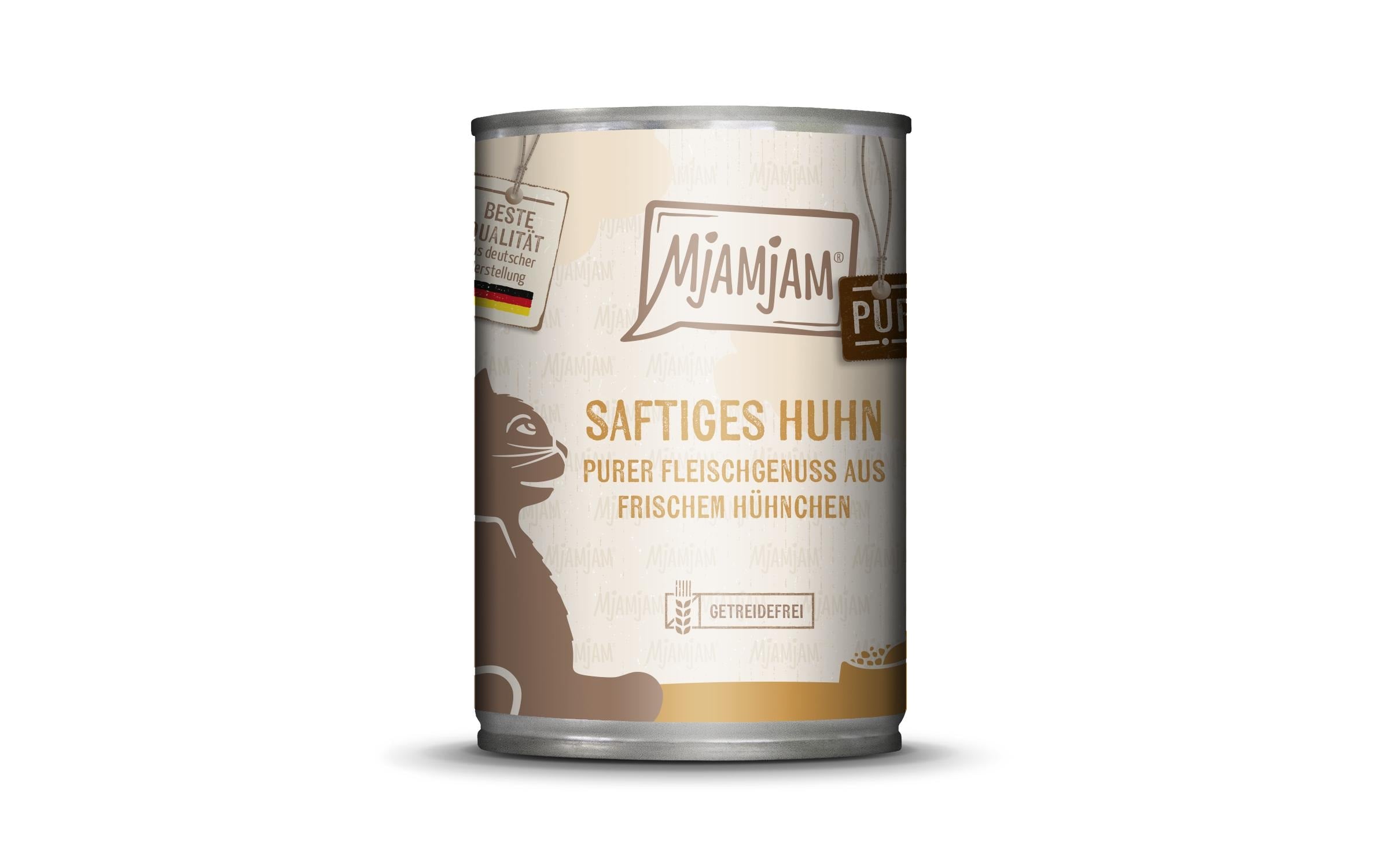 Mjamjam Cat Dose pur.Fleischgen. 400g saft.Hühnchen pur
