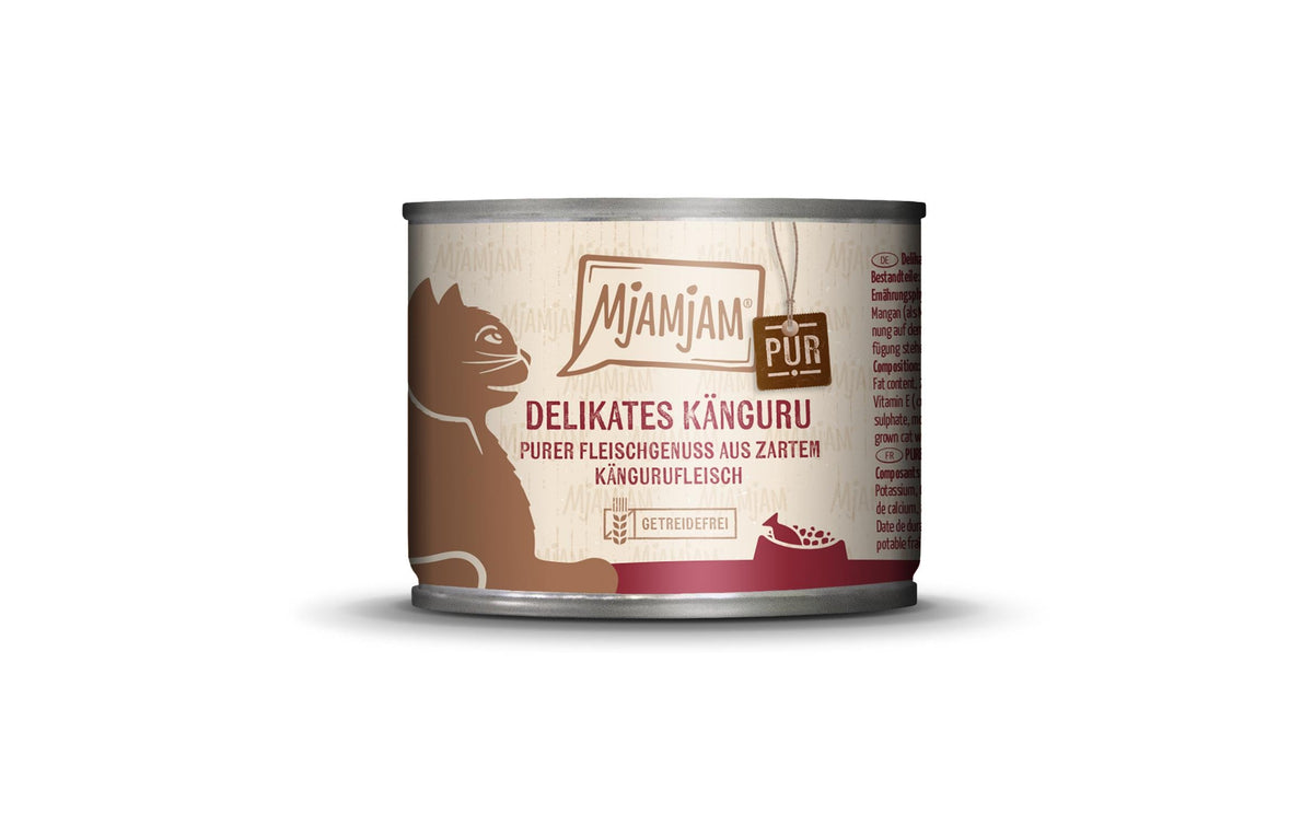 Mjamjam Cat Dose pur.Fleischgen. 200g zartes Känguru pur