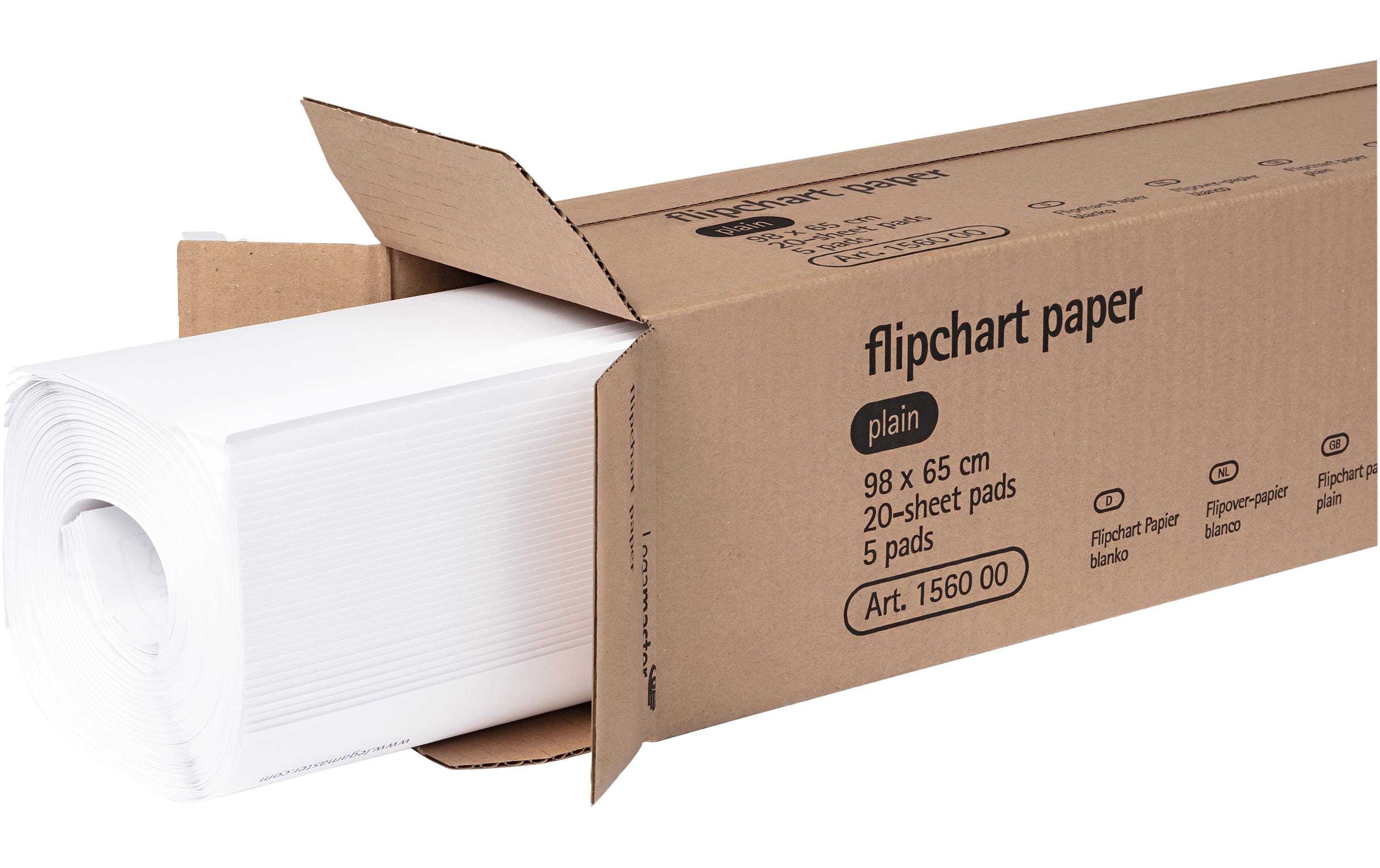 Legamaster Flipchart Papier blanko Zubehör Flipchart, 5er Pack