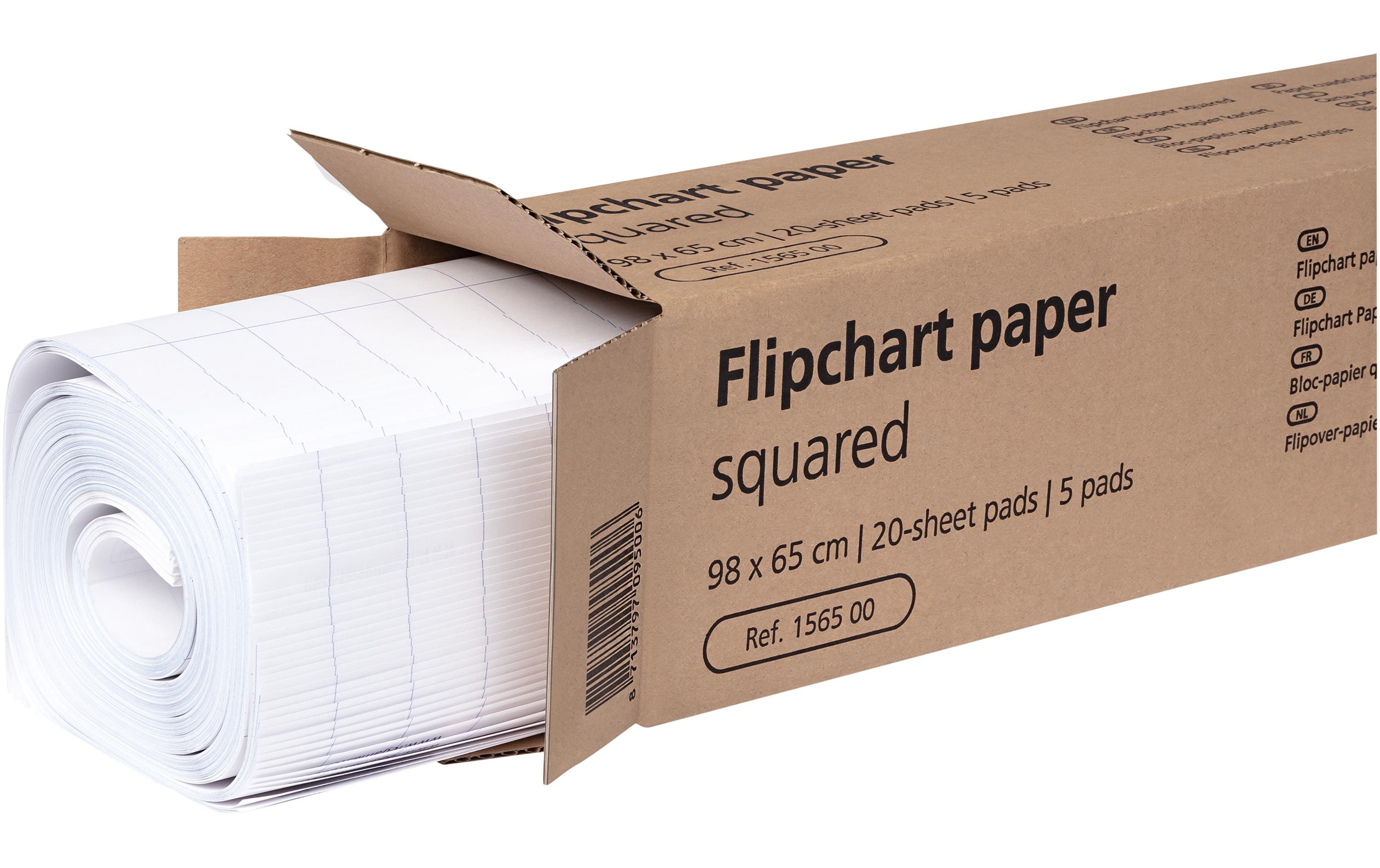 Legamaster Flipchart Papier kariert Zubehör Flipchart, 5er Pack