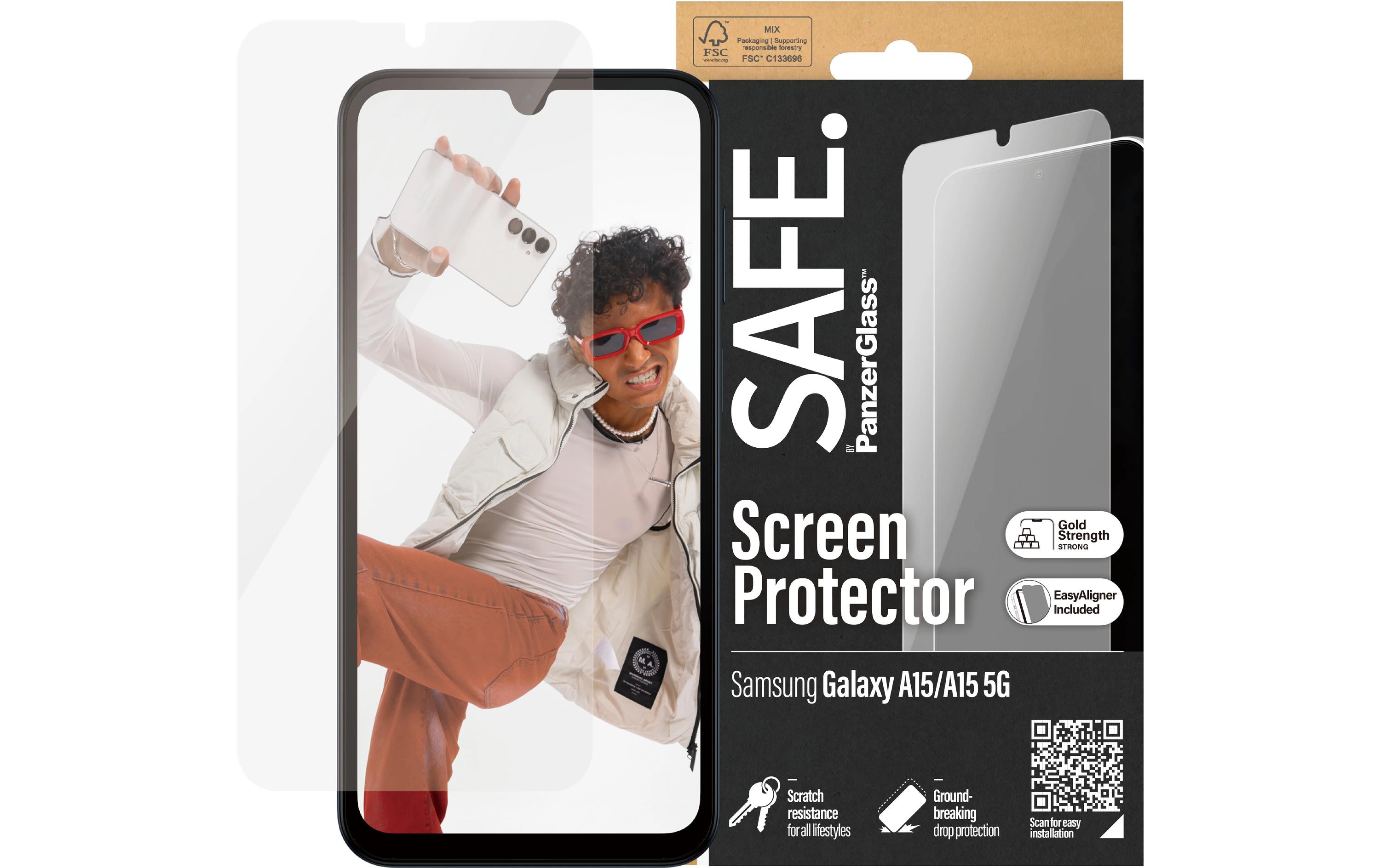 SAFE. Displayschutz Ultra Wide Fit fürs Samsung Galaxy A15