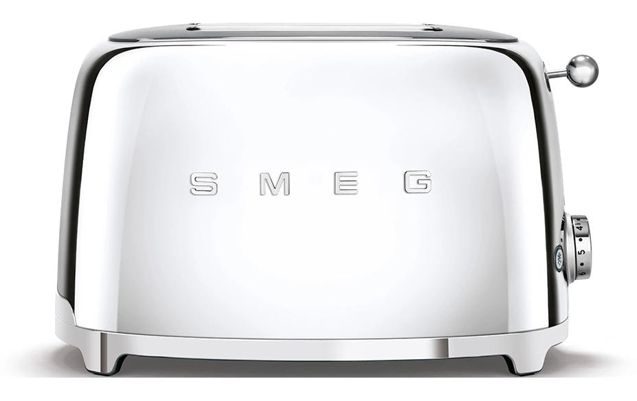 SMEG Toaster 50's TSF01SSEU 2 extra breite Toastschlitze, 950 Watt