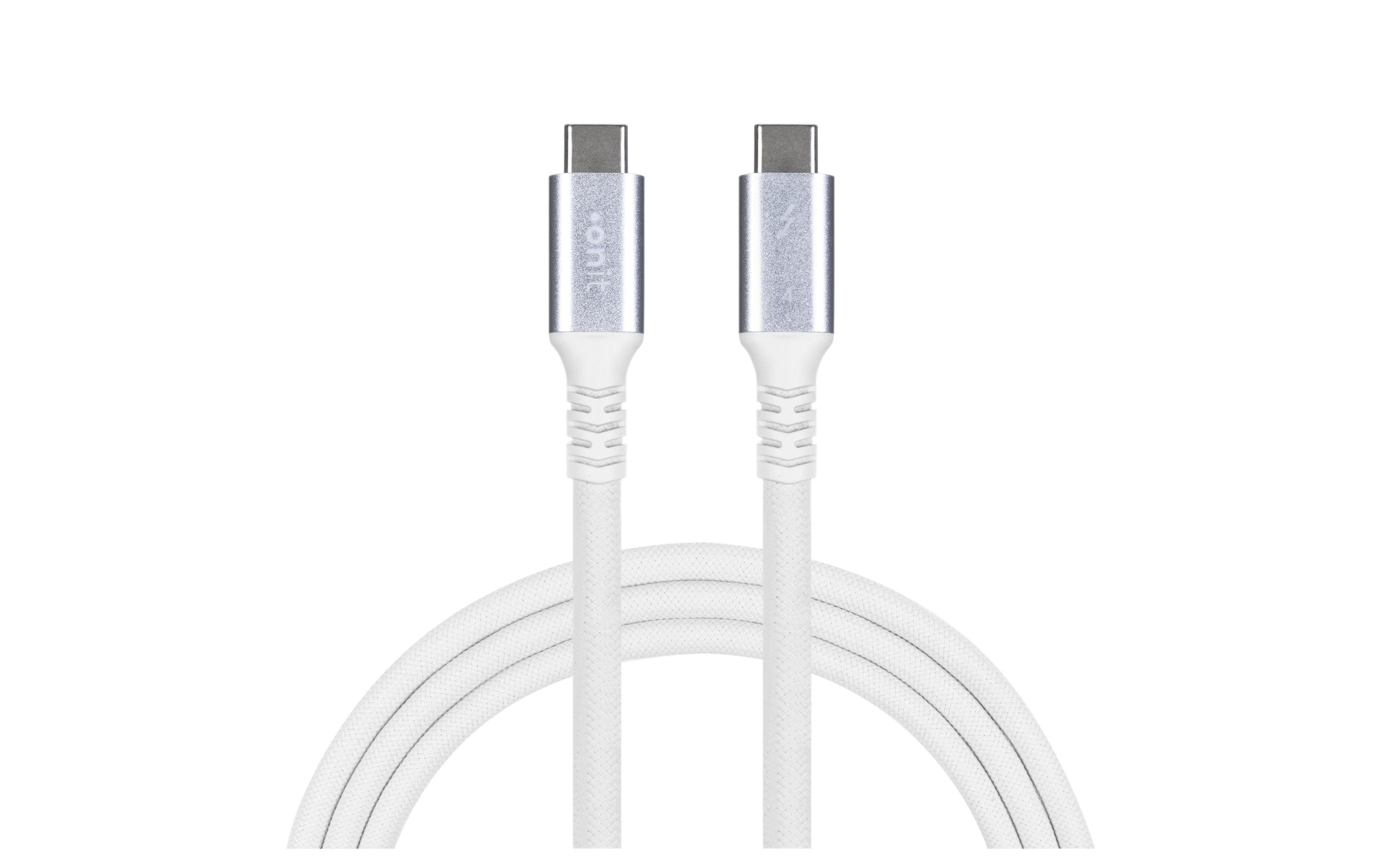 onit Thunderbolt4-Kabel C-C weiss 1m 240W / 40Gbps / 8K@60Hz / PD3.1 / Coax