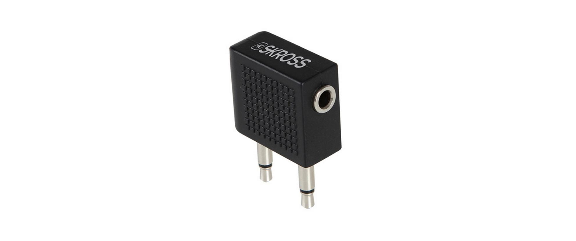 Skross Airplane Audio Adapter Analog, Schwarz