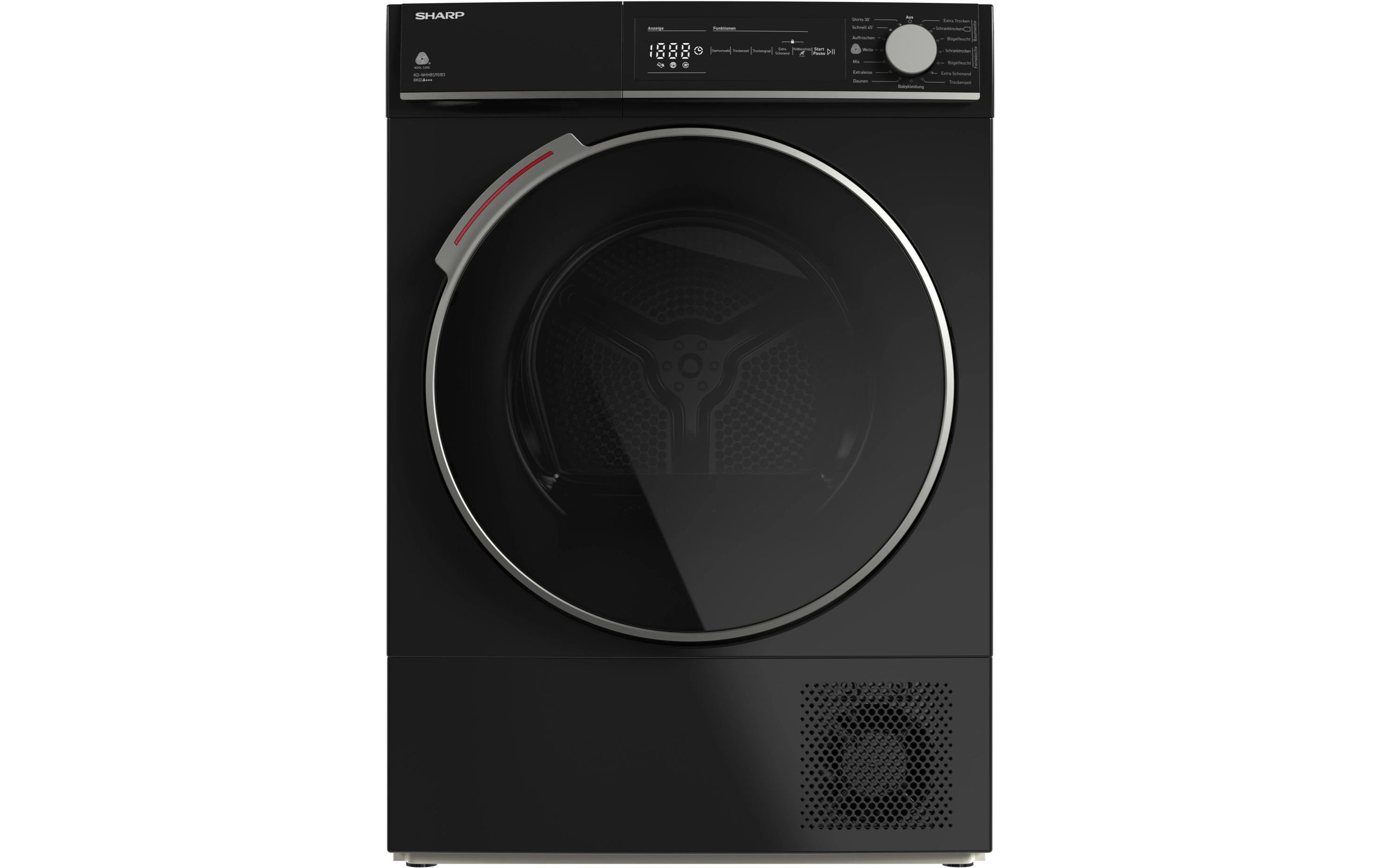 Sharp Wäschetrockner KD-NHH8S9GB3-DE A+++, 8kg, 65dB