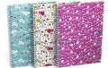 Oxford GO Floral Spiralbuch A5 kariert 5mm, 120 Seiten