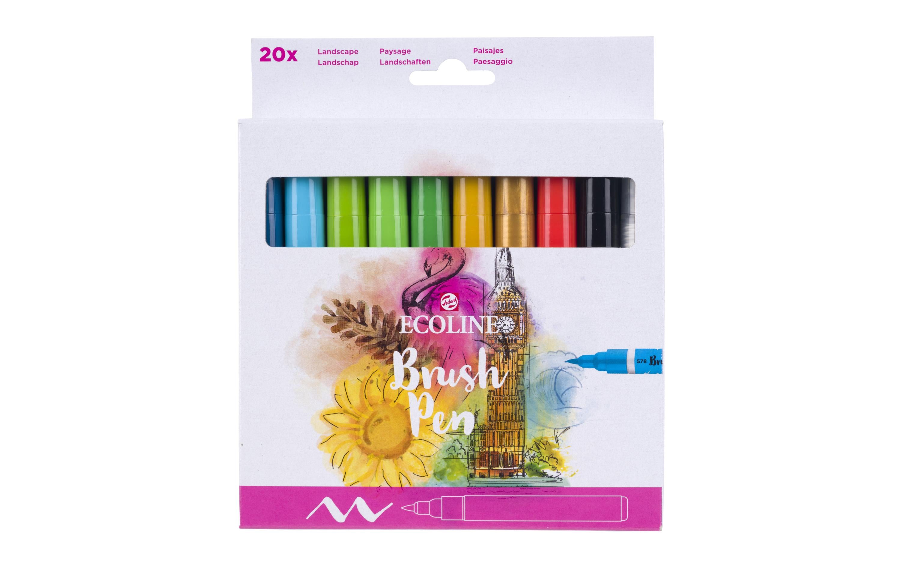 Talens Brush Pen Ecoline Set 20 Brush Pens