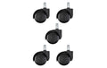 onit Stuhl Rollen Pro 5er Set schwarz / 50mm / PU für Pre+Pro+BW+DD