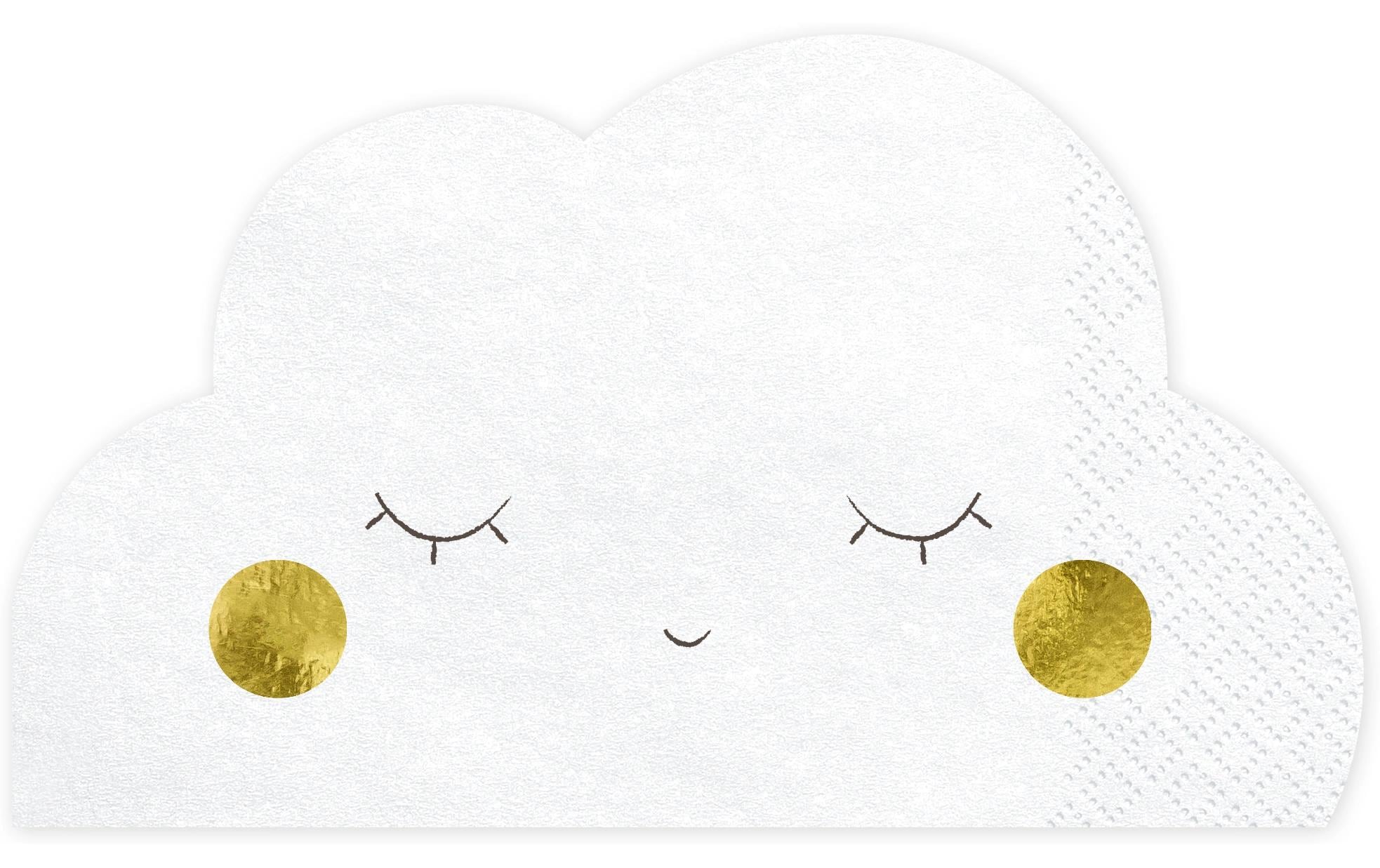 Partydeco Servietten Wolke 16x9.5cm, 20 Stück