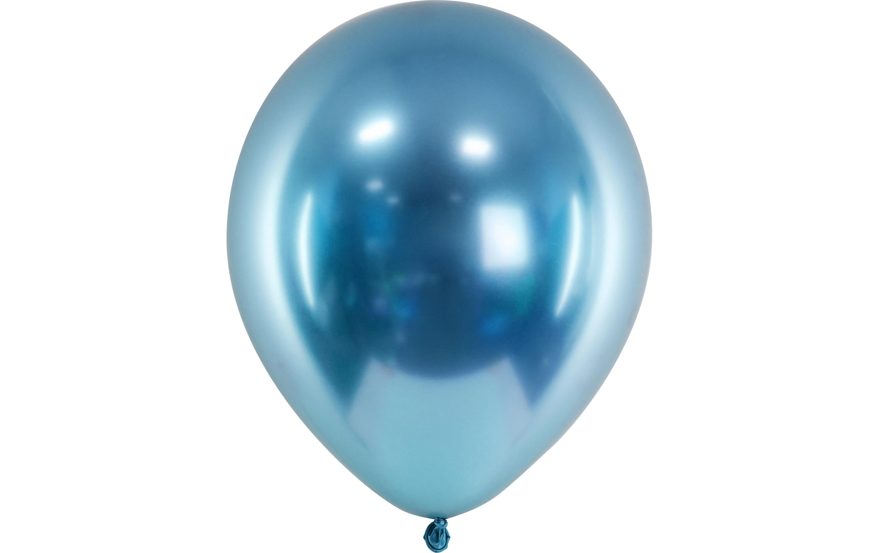 Partydeco Ballons Uni Glossy Mittel Blau, Ø 30 cm, 10 Stück