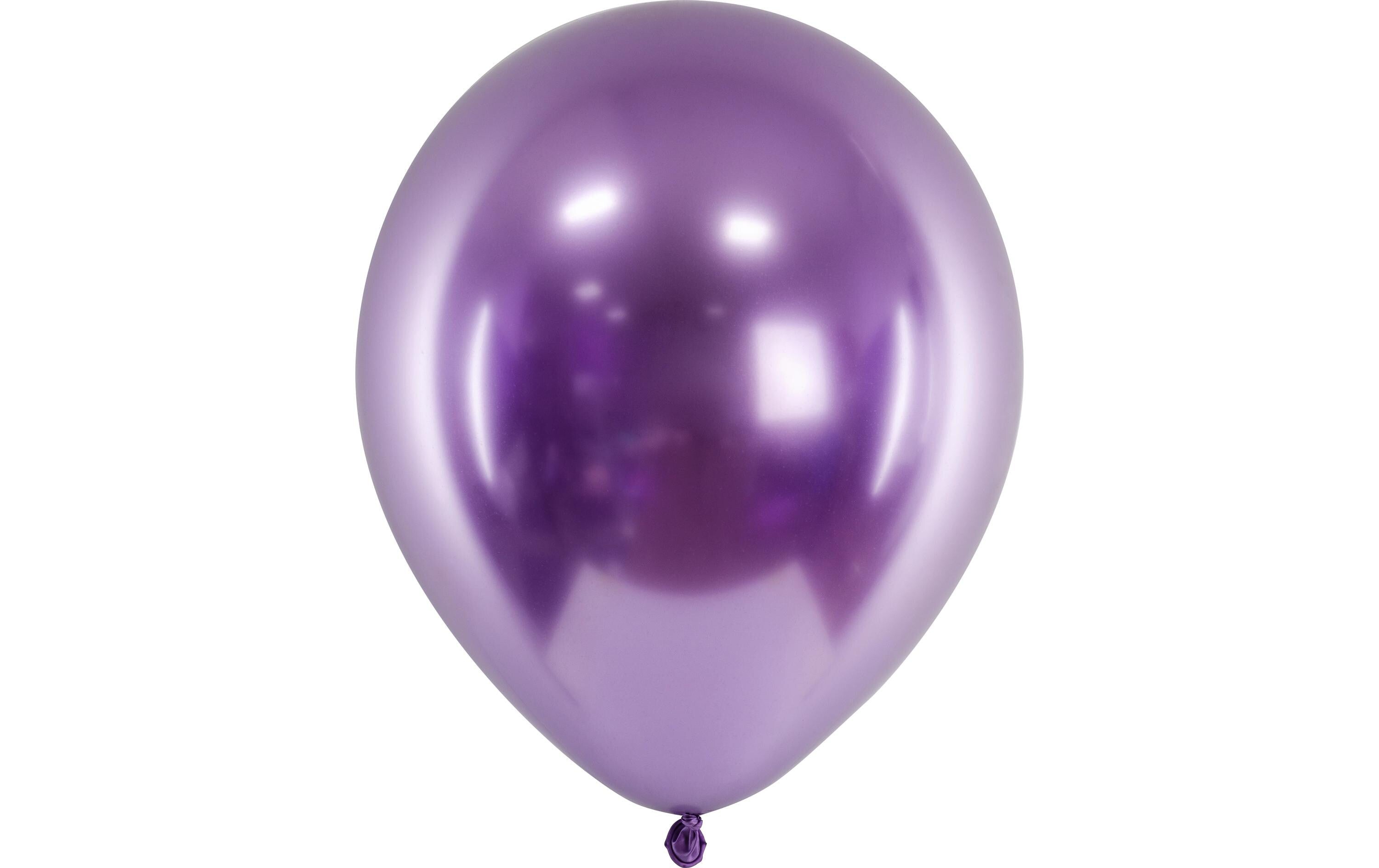 Partydeco Ballons Uni Glossy Mittel Lila, Ø 30 cm, 10 Stück