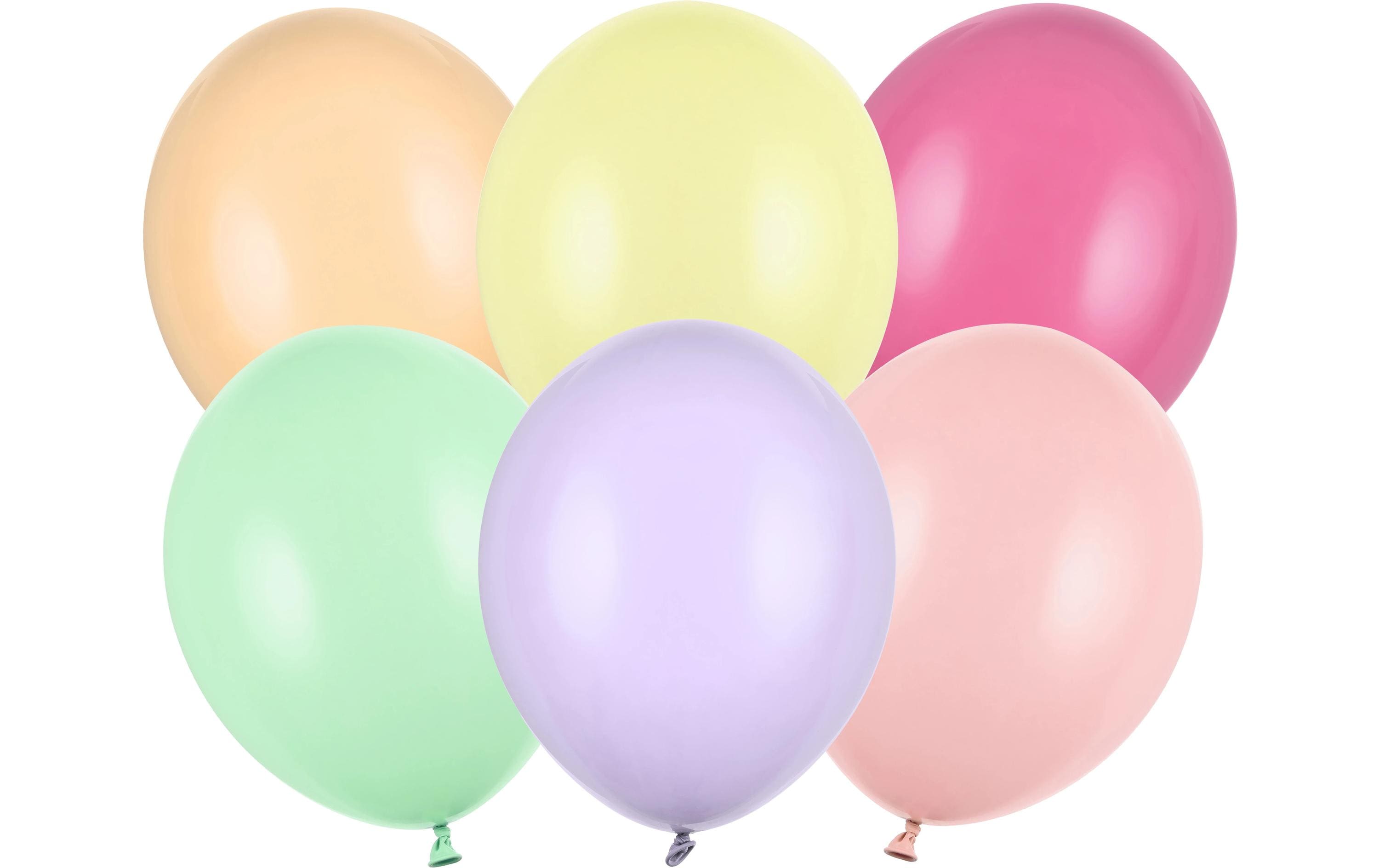 Partydeco Ballons Uni Strong Pastel Mix D: 30 cm, 50 Stück