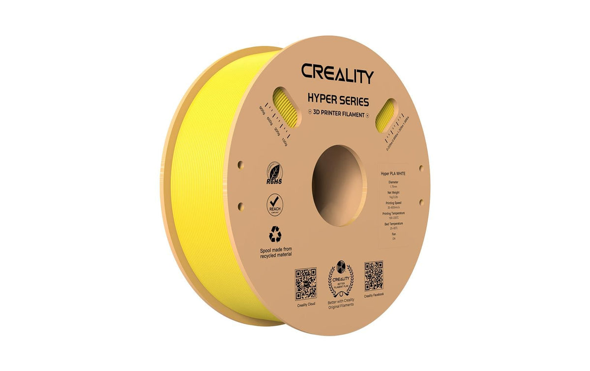 Creality Filament PLA Hyper Gelb 1.75mm Filament, 195-210Grad, 1Kg, Gelb