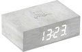 Gingko Wecker Flip Click Clock Birkenholz weiss, USB-Kabel inkl.