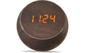 Gingko Wecker Tumbler Click Clock Nussbaum, Holz, USB-Kabel inkl.