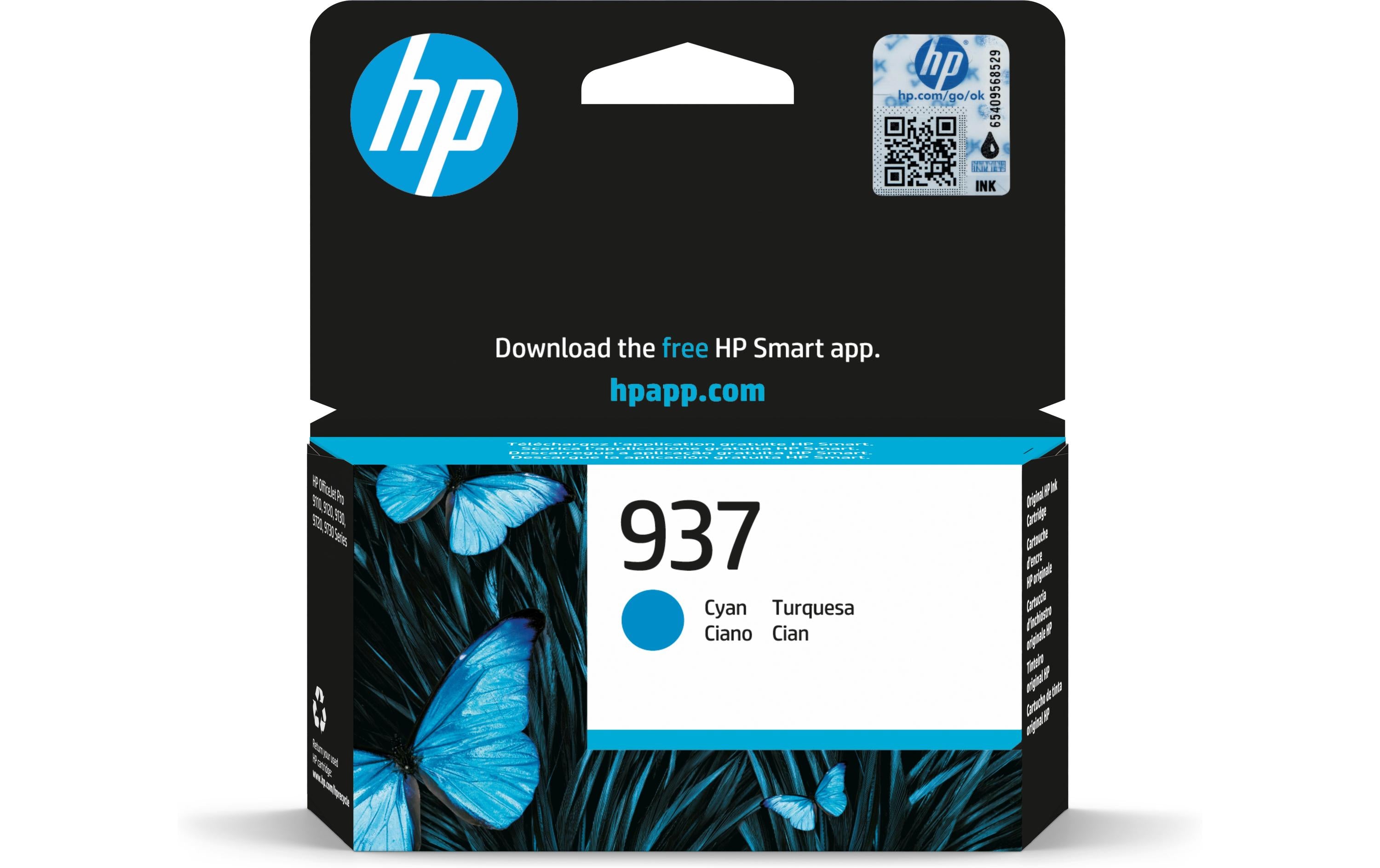 HP Tinte Nr. 937 - Cyan (4S6W2NE) Seitenkapazität ~ 800 Seiten