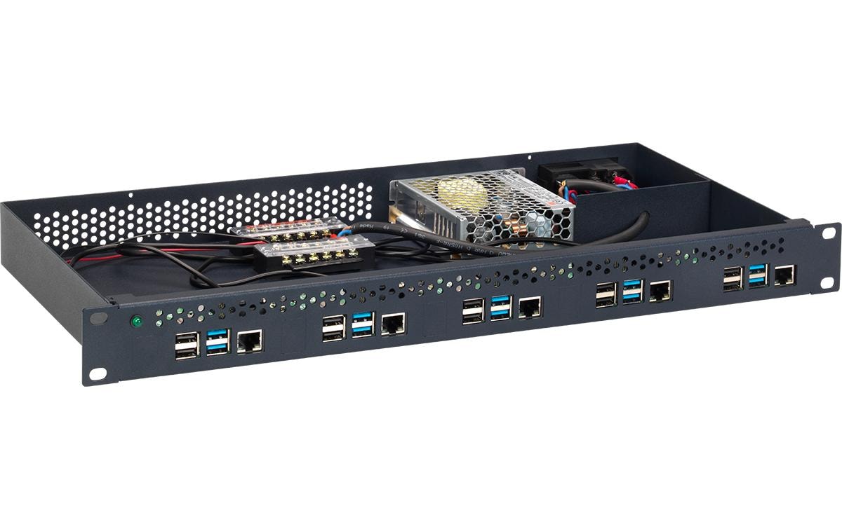 Rackmount IT RM-PI-T1 19"Rackmount Kit für 5x Rasperry PI 4